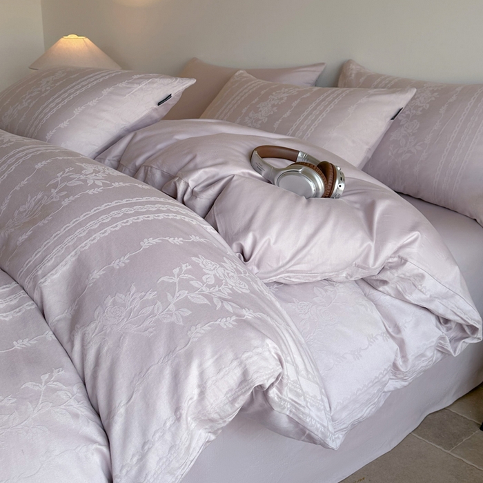 91家纺网 家纺一手货源 找家纺 （总）卧趣家纺 2026新款A类60S贡缎提花全棉四件套