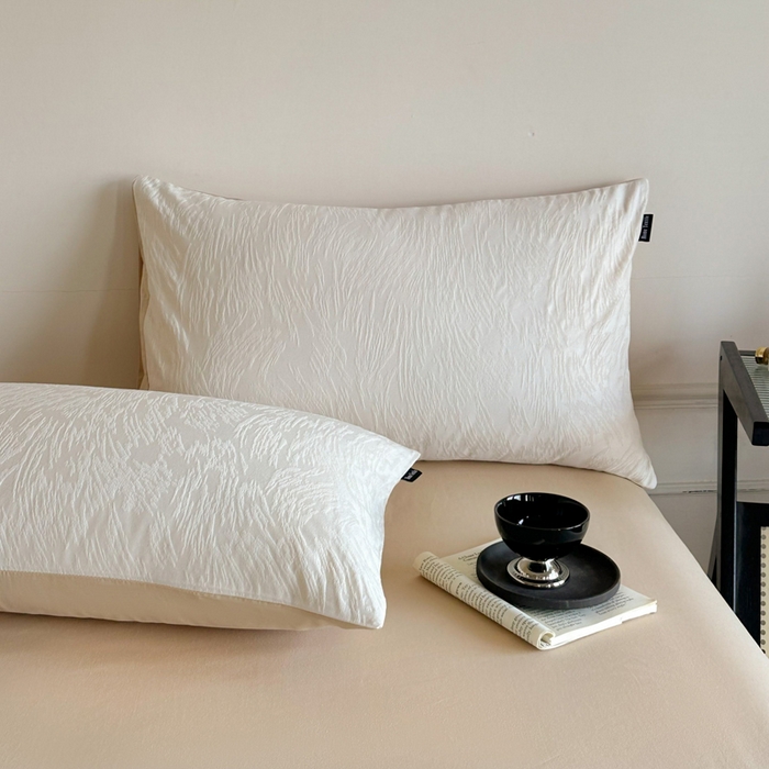 91家纺网 家纺一手货源 找家纺 卧趣家纺 2026新款A类60S贡缎提花全棉四件套 克拉拉-米