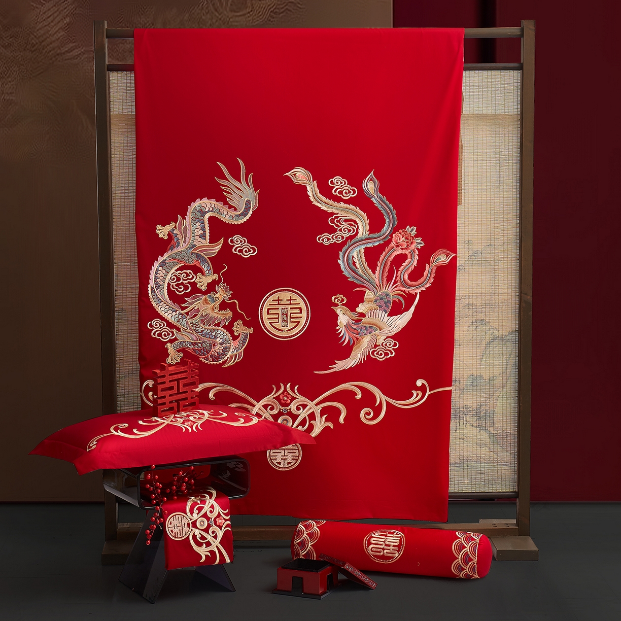 91家纺网 家纺一手货源 找家纺 浩情国际婚庆供货中心 2026新款100%全棉长绒棉纯棉婚庆四件套结婚刺绣六件套多件套长期供货 （提供买家秀） 至尊龙凤