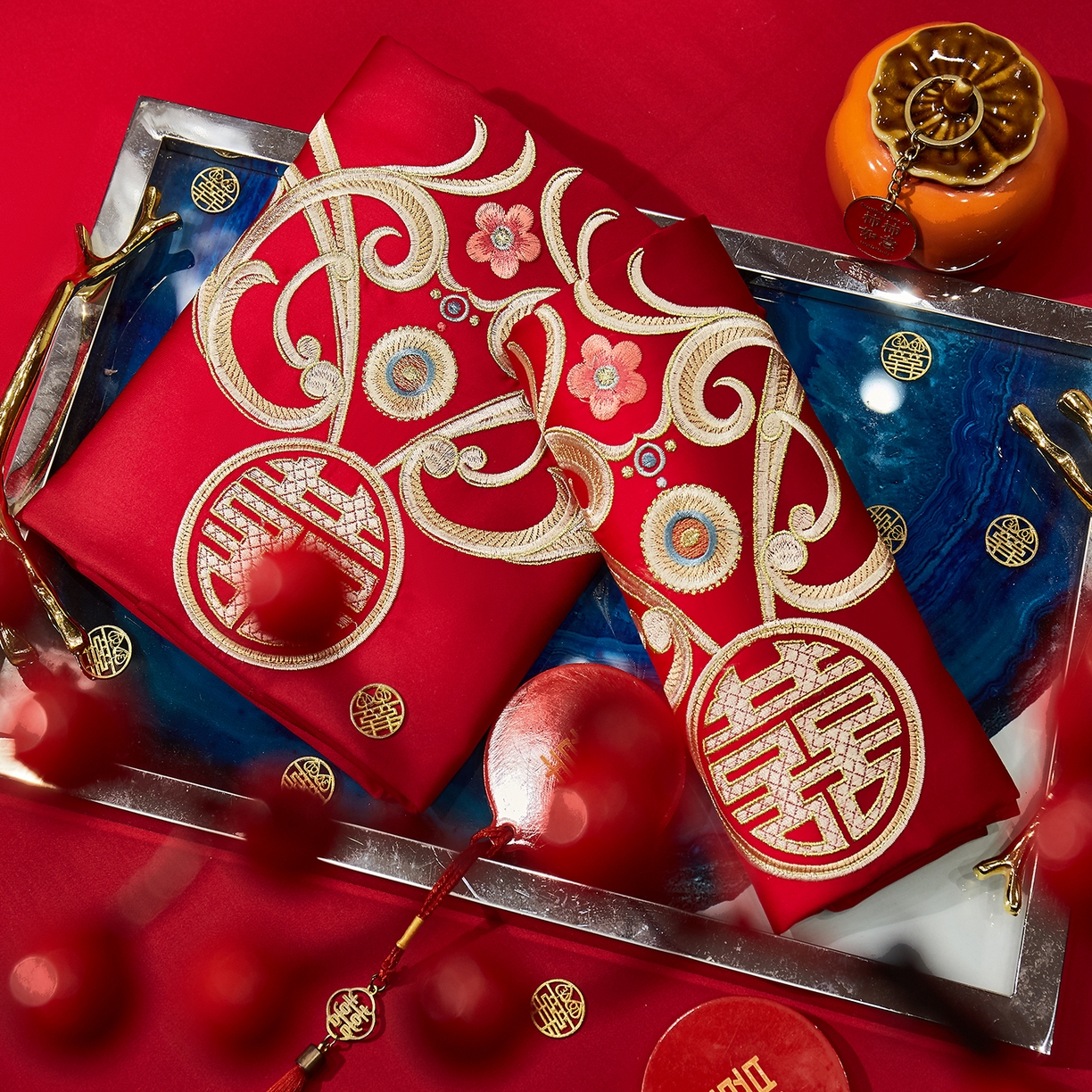 91家纺网 家纺一手货源 找家纺 浩情国际婚庆供货中心 2026新款100%全棉长绒棉纯棉婚庆四件套结婚刺绣六件套多件套长期供货 （提供买家秀） 至尊龙凤