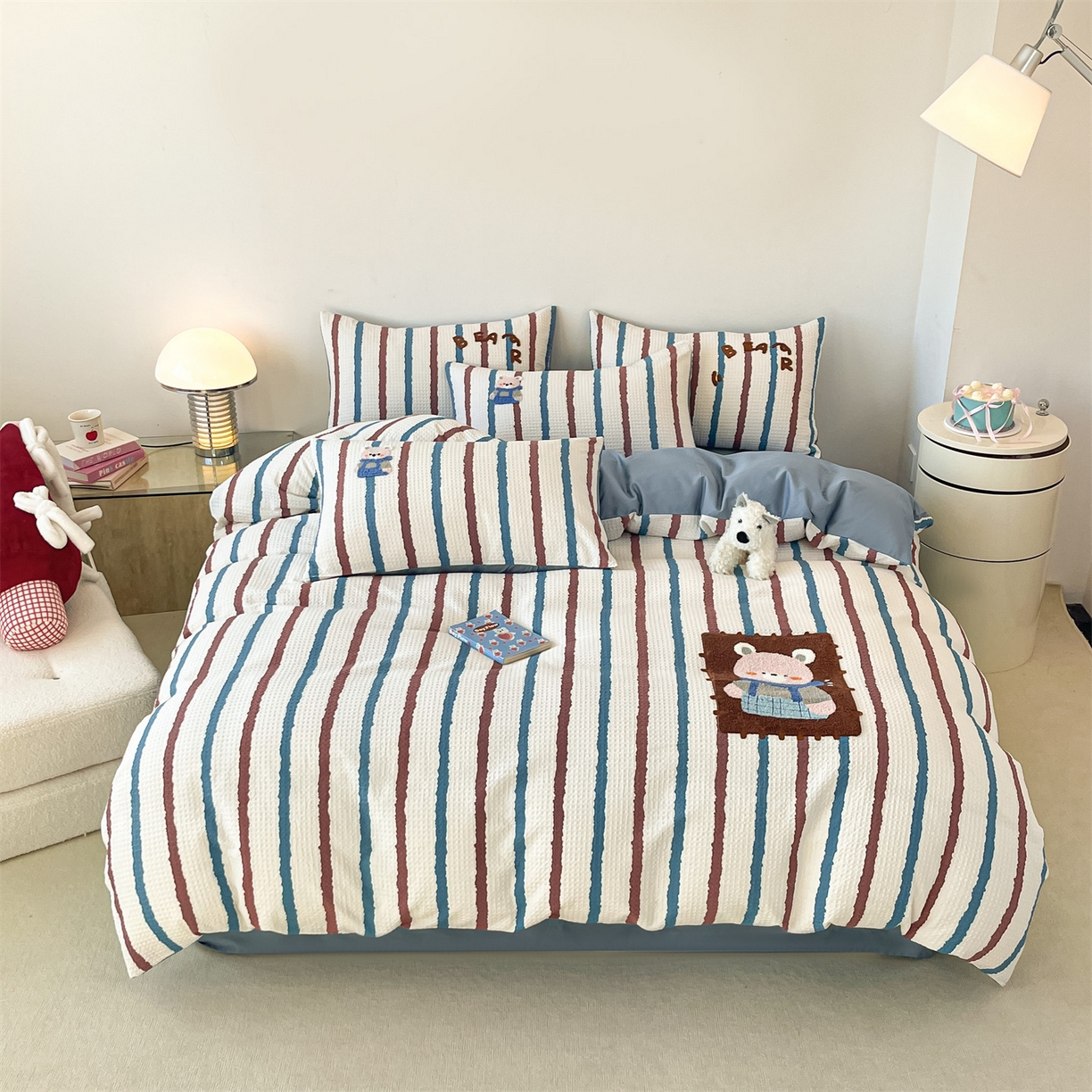 91家纺网 家纺一手货源 找家纺 （总）笙意家纺 2026新款全棉A版华夫格B版40支毛巾绣四件套