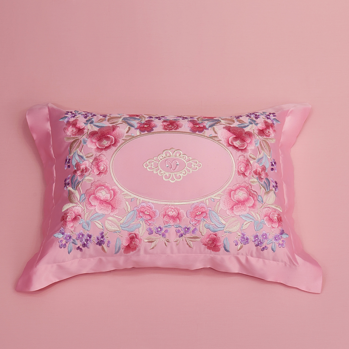 91家纺网 家纺一手货源 找家纺 浩情国际婚庆供货中心 2026新款100%全棉长绒棉纯棉婚庆四件套结婚刺绣六件套多件套长期供货 （提供买家秀） 爱情玫瑰-粉玉