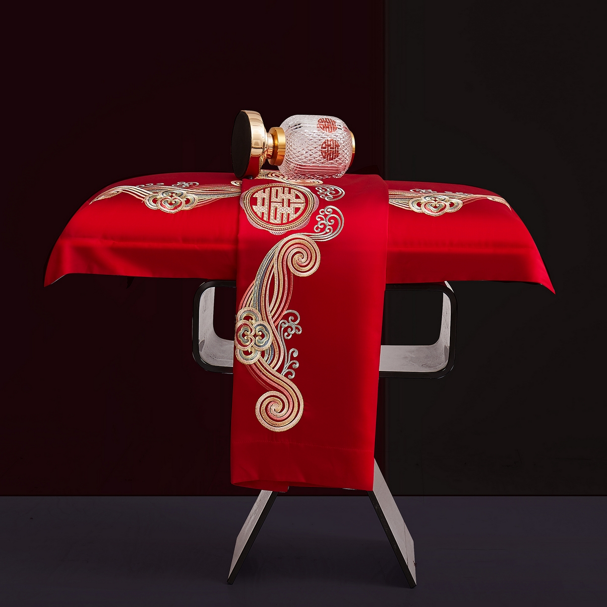 91家纺网 家纺一手货源 找家纺 浩情国际婚庆供货中心 2026新款100%全棉长绒棉纯棉婚庆四件套结婚刺绣六件套多件套长期供货 （提供买家秀） 龙凤祥合