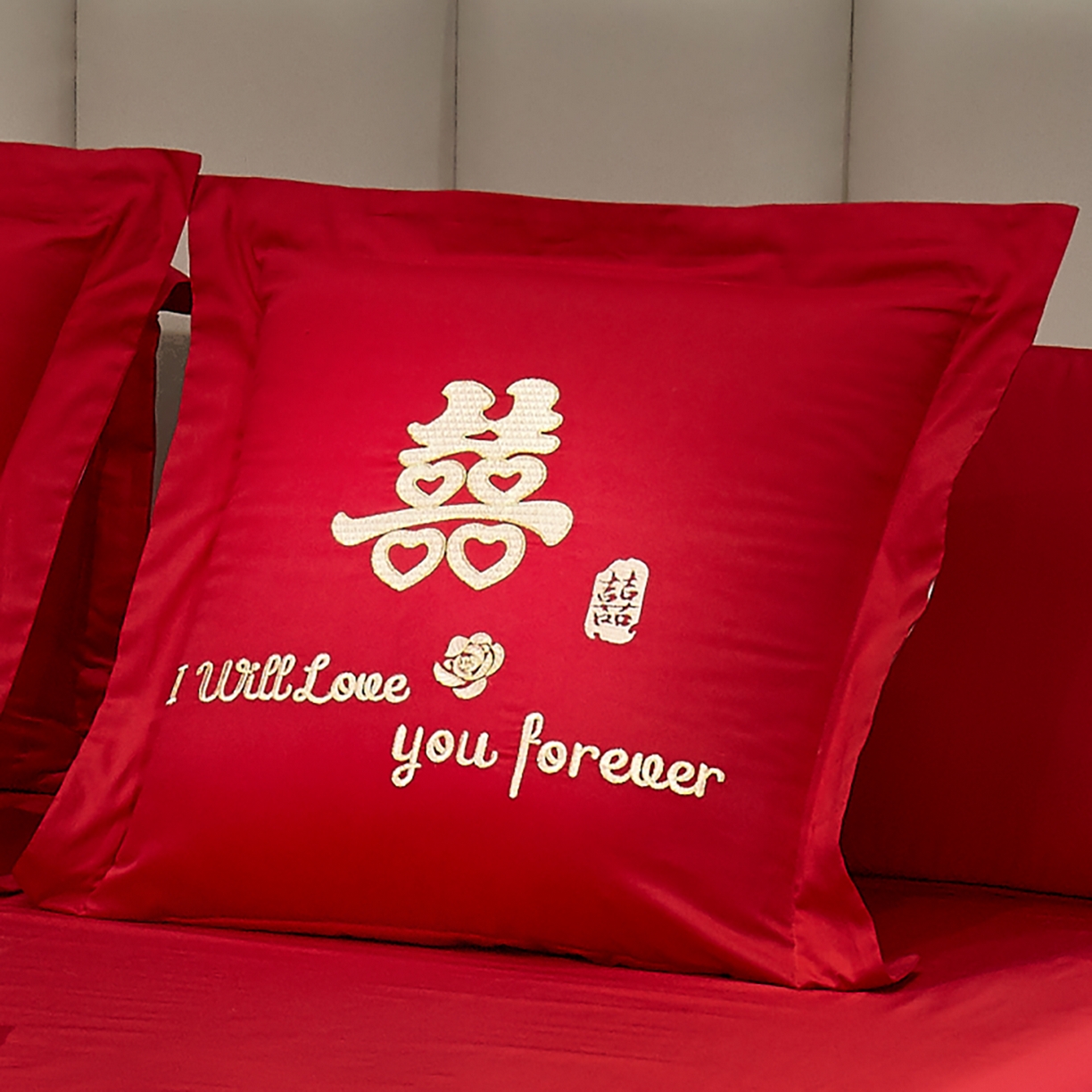 91家纺网 家纺一手货源 找家纺 浩情国际婚庆供货中心 2026新款100%全棉长绒棉纯棉婚庆四件套结婚刺绣六件套多件套长期供货 （提供买家秀） 万紫千红