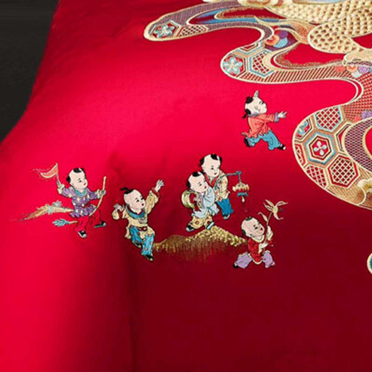 91家纺网 家纺一手货源 找家纺 浩情国际婚庆供货中心 2026新款100%全棉长绒棉纯棉婚庆四件套结婚刺绣六件套多件套长期供货 （提供买家秀） 多子多福