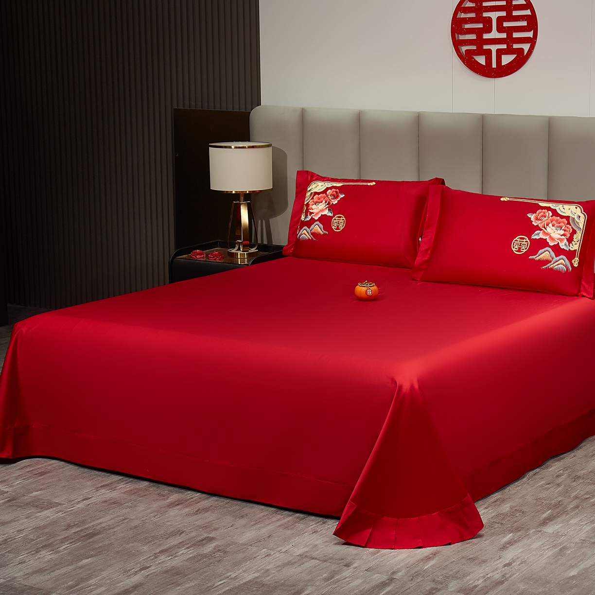 91家纺网 家纺一手货源 找家纺 浩情国际婚庆供货中心 2026新款100%全棉长绒棉纯棉婚庆四件套结婚刺绣六件套多件套长期供货 （提供买家秀） 皇家龙凤