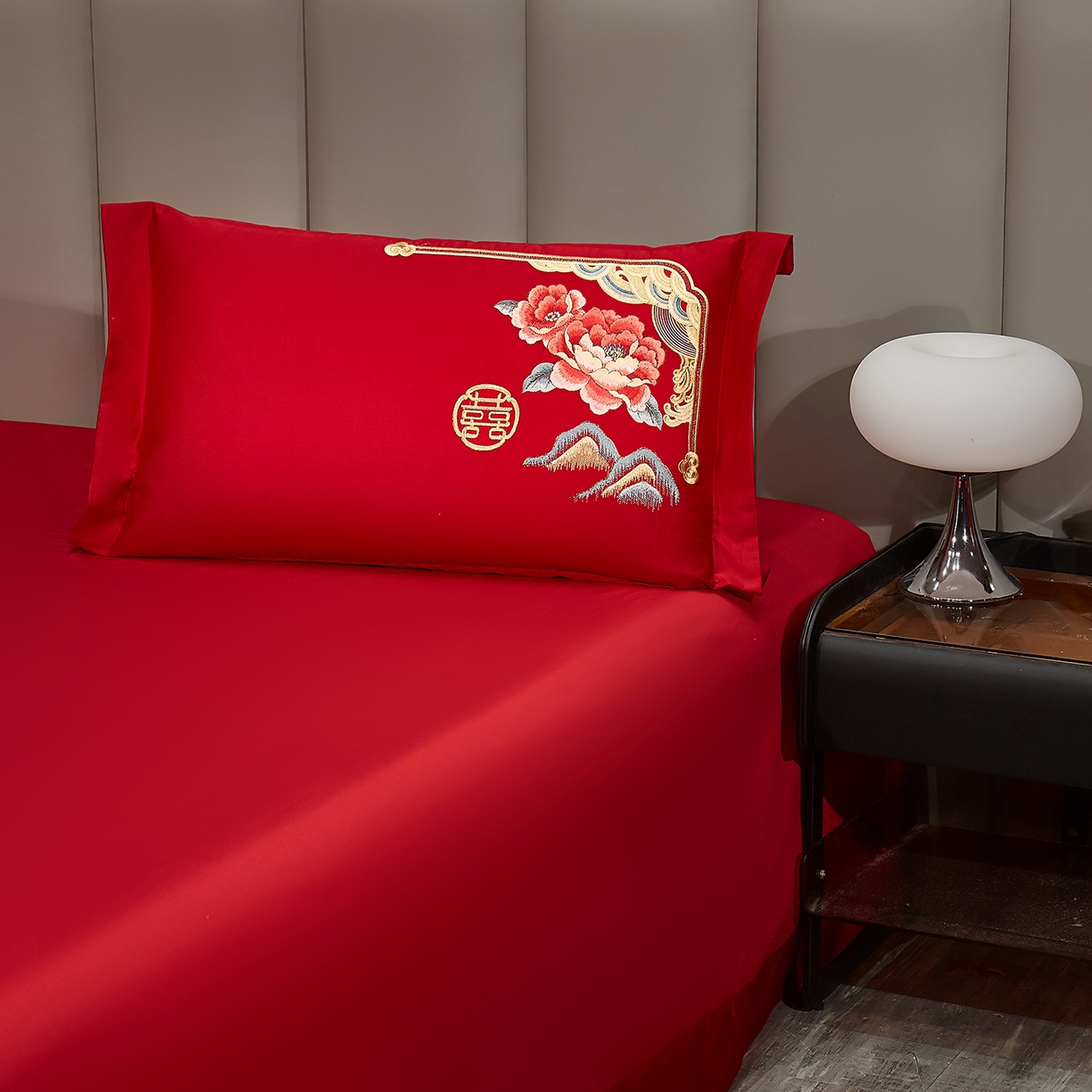 91家纺网 家纺一手货源 找家纺 浩情国际婚庆供货中心 2026新款100%全棉长绒棉纯棉婚庆四件套结婚刺绣六件套多件套长期供货 （提供买家秀） 皇家龙凤