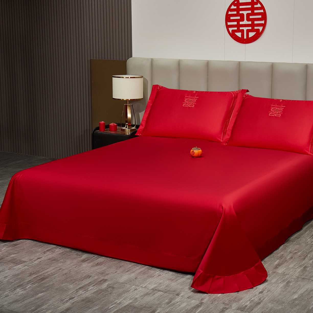 91家纺网 家纺一手货源 找家纺 浩情国际婚庆供货中心 2026新款100%全棉长绒棉纯棉婚庆四件套结婚刺绣六件套多件套长期供货 （提供买家秀） 龙凤相依