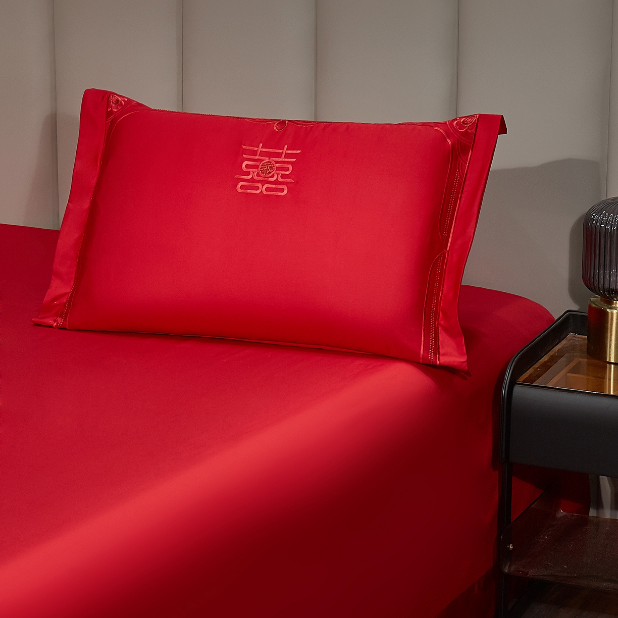 91家纺网 家纺一手货源 找家纺 浩情国际婚庆供货中心 2026新款100%全棉长绒棉纯棉婚庆四件套结婚刺绣六件套多件套长期供货 （提供买家秀） 龙凤相依