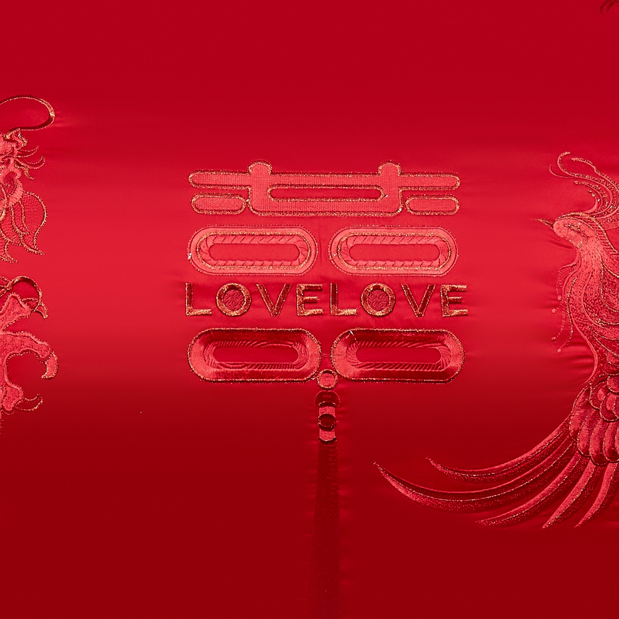 91家纺网 家纺一手货源 找家纺 浩情国际婚庆供货中心 2026新款100%全棉长绒棉纯棉婚庆四件套结婚刺绣六件套多件套长期供货 （提供买家秀） 龙凤相依