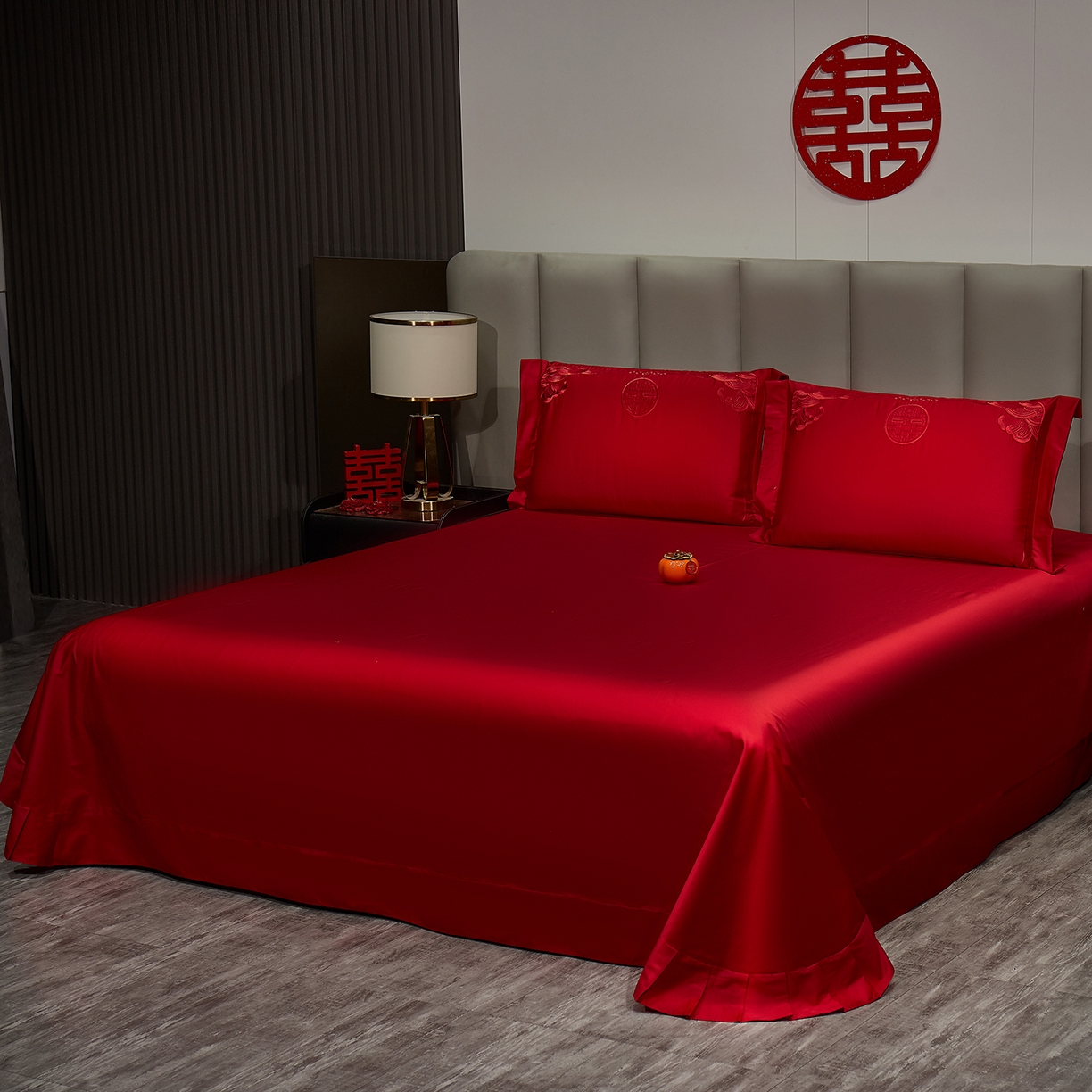 91家纺网 家纺一手货源 找家纺 浩情国际婚庆供货中心 2026新款100%全棉长绒棉纯棉婚庆四件套结婚刺绣六件套多件套长期供货 （提供买家秀） 龙凤之恋-红