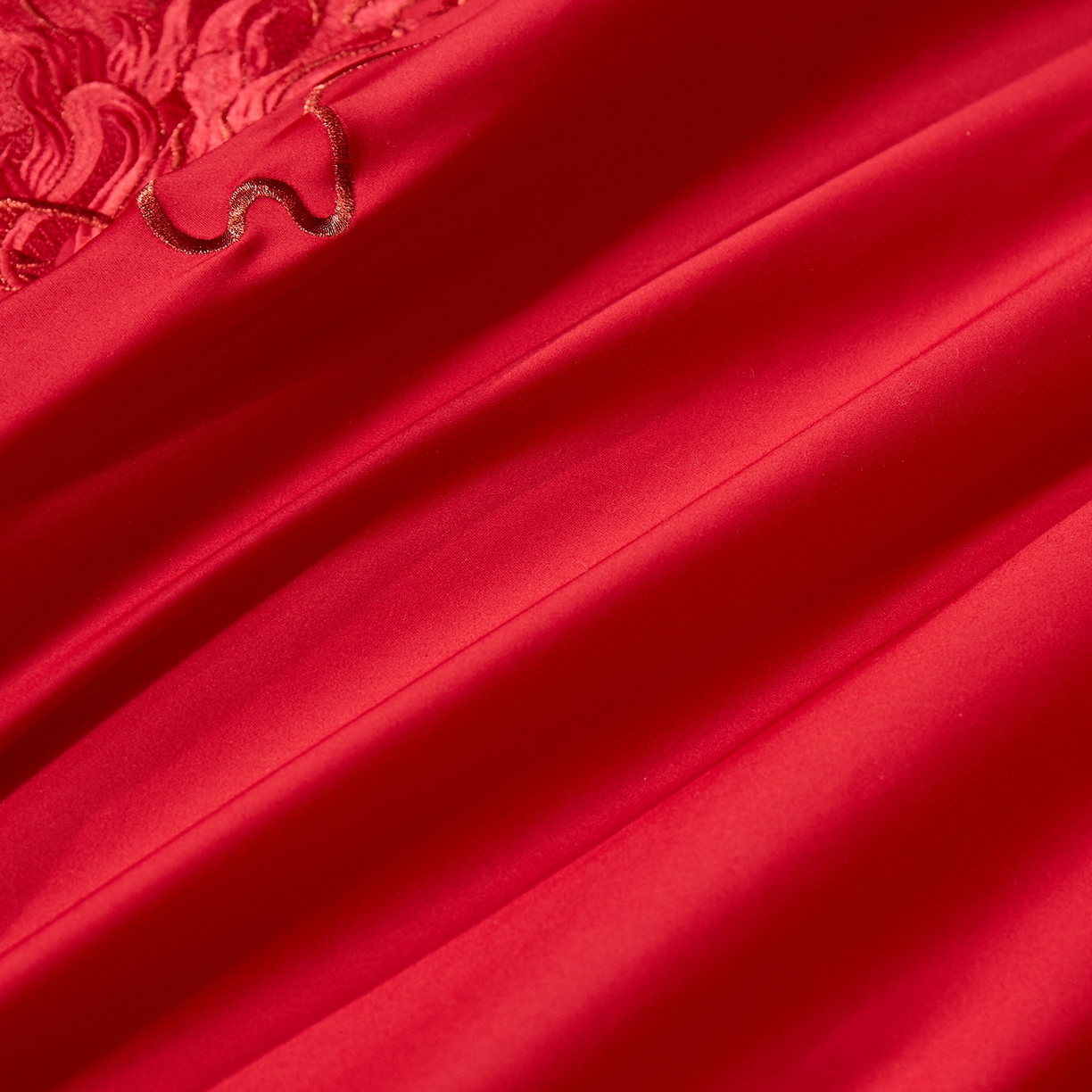 91家纺网 家纺一手货源 找家纺 浩情国际婚庆供货中心 2026新款100%全棉长绒棉纯棉婚庆四件套结婚刺绣六件套多件套长期供货 （提供买家秀） 龙凤之恋-红