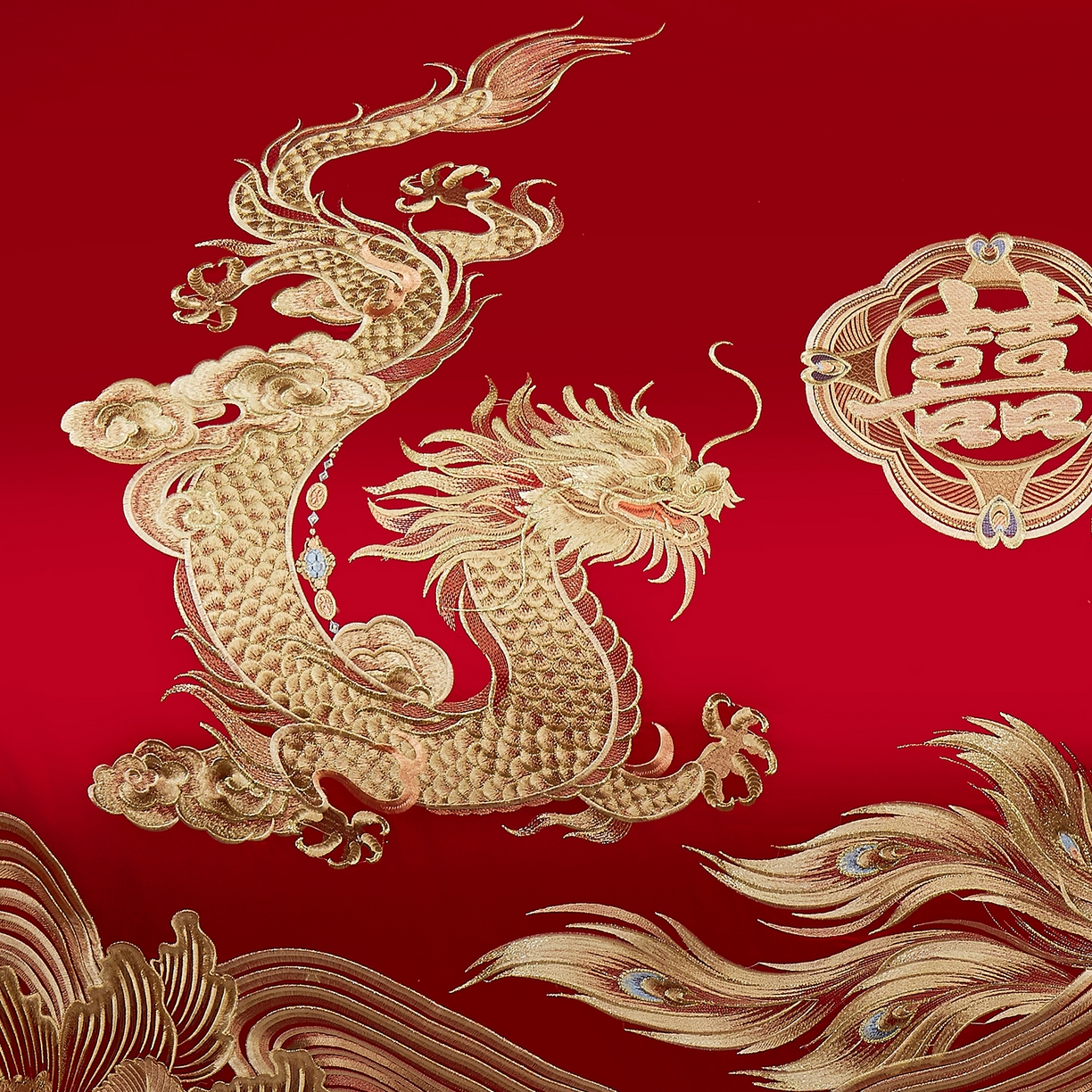 91家纺网 家纺一手货源 找家纺 浩情国际婚庆供货中心 2026新款100%全棉长绒棉纯棉婚庆四件套结婚刺绣六件套多件套长期供货 （提供买家秀） 龙腾盛世