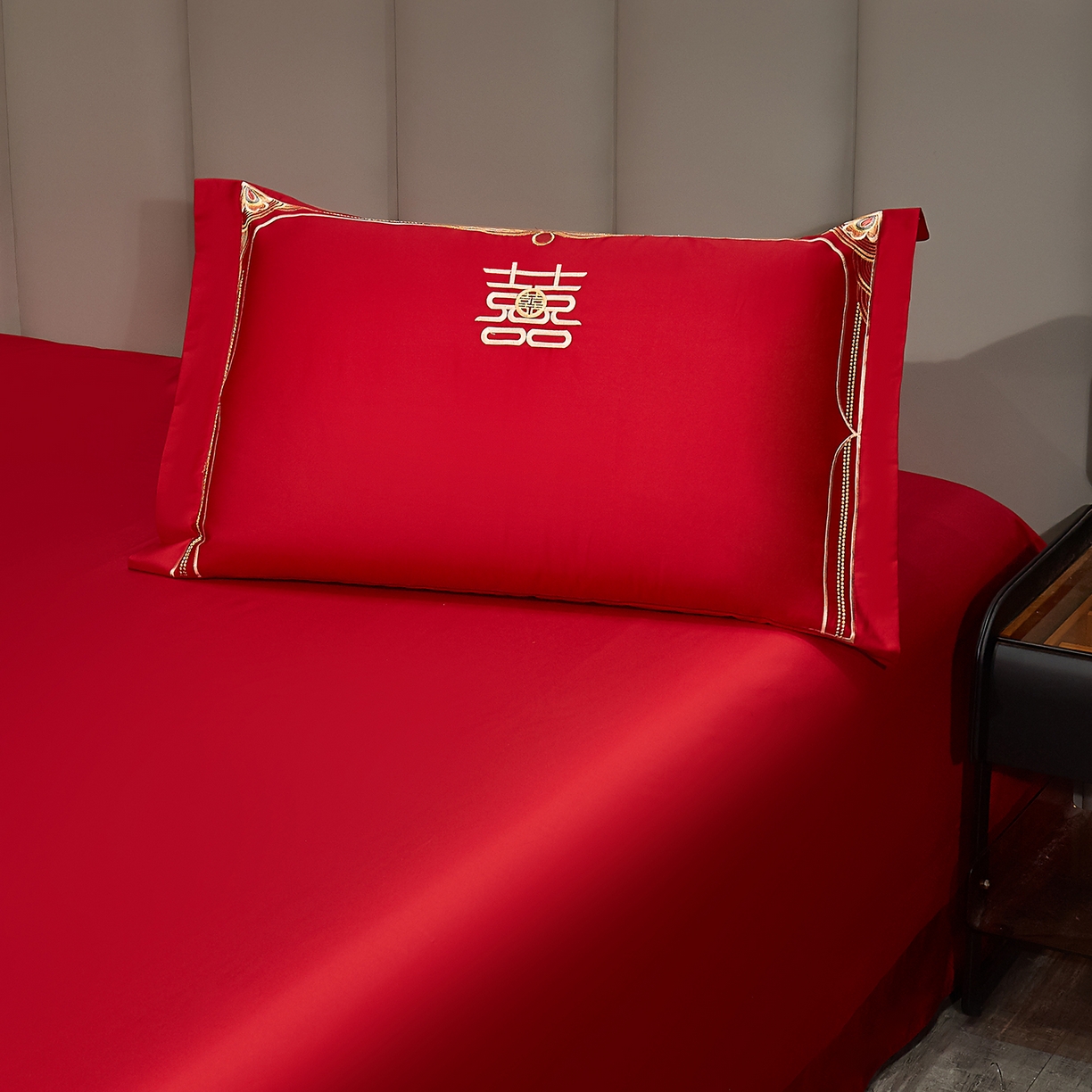 91家纺网 家纺一手货源 找家纺 浩情国际婚庆供货中心 2026新款100%全棉长绒棉纯棉婚庆四件套结婚刺绣六件套多件套长期供货 （提供买家秀） 喜迎龙凤