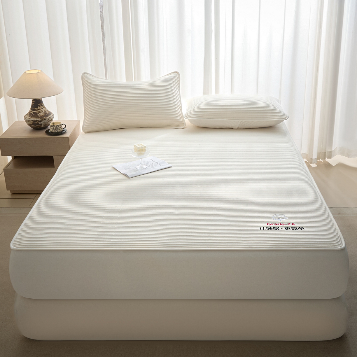 91家纺网 家纺一手货源 找家纺 芬晴家纺 2026新款知音全棉棉花床笠单品床笠床笠单件 知音-白