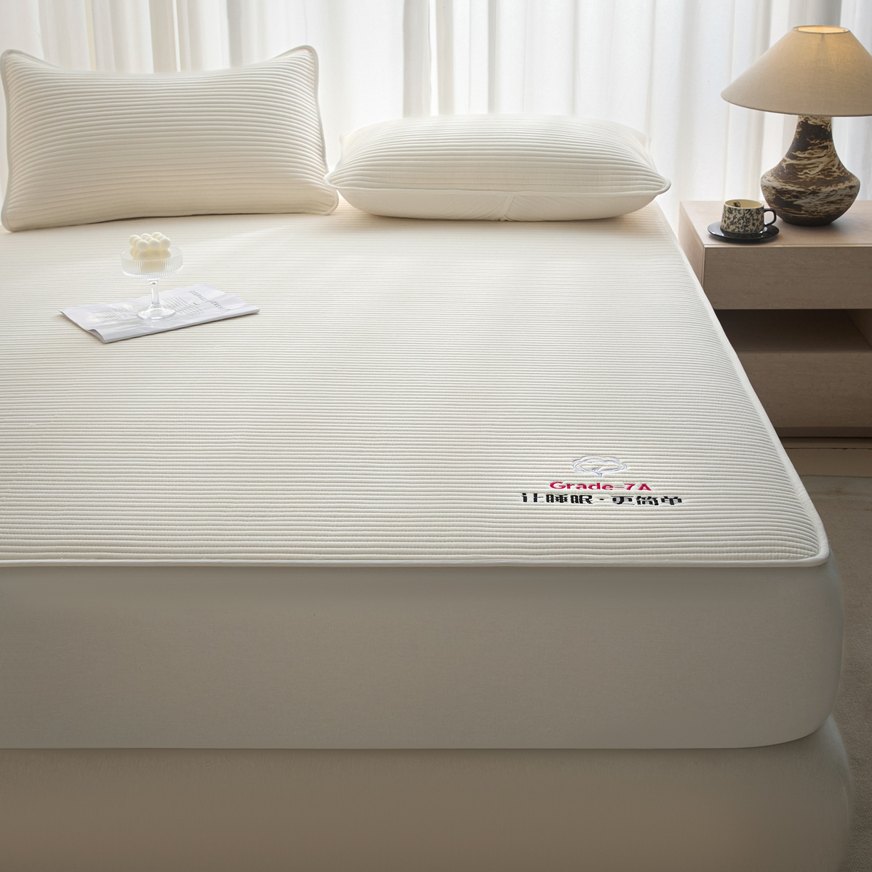 91家纺网 家纺一手货源 找家纺 芬晴家纺 2026新款知音全棉棉花床笠单品床笠床笠单件 知音-白