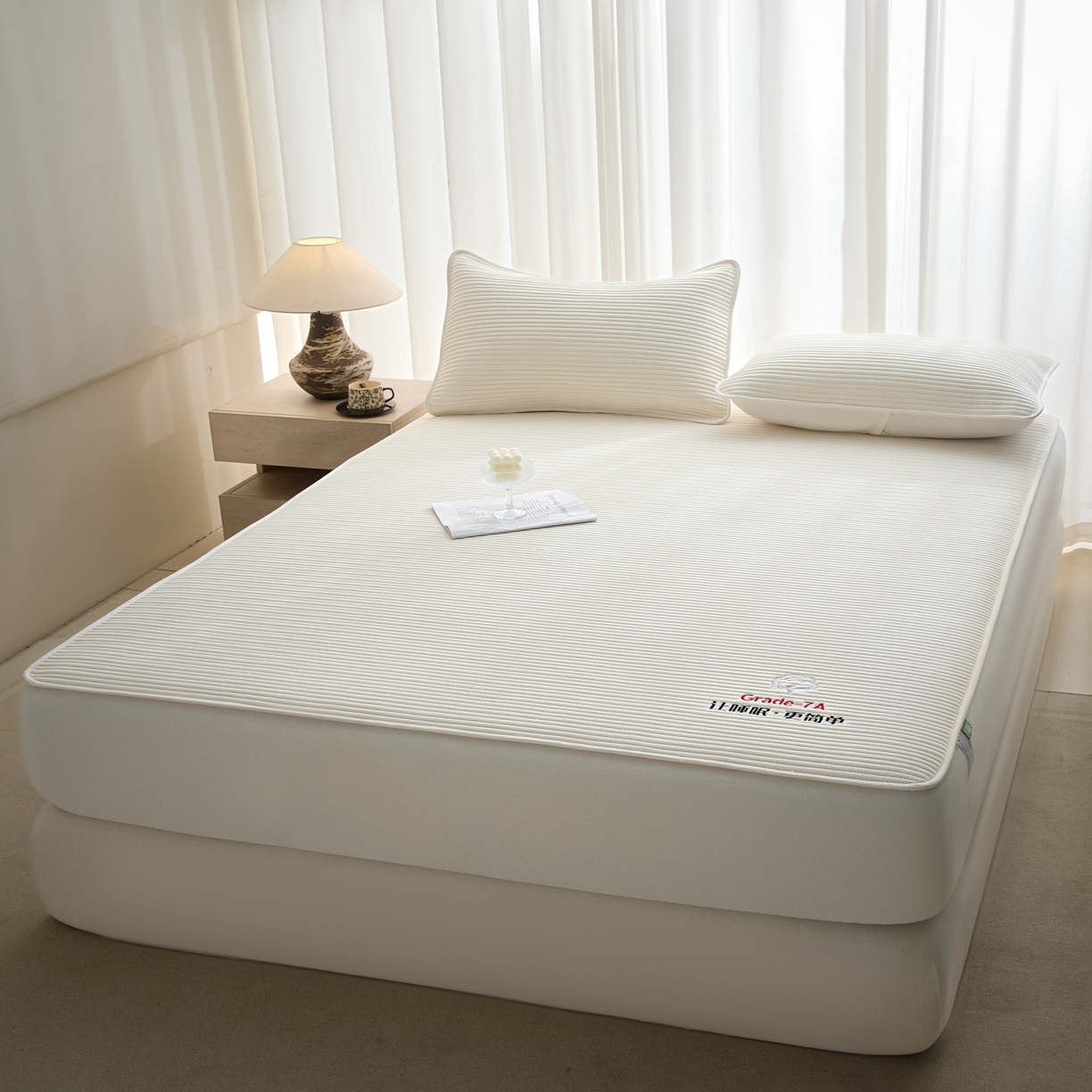 91家纺网 家纺一手货源 找家纺 芬晴家纺 2026新款知音全棉棉花床笠单品床笠床笠单件 知音-白