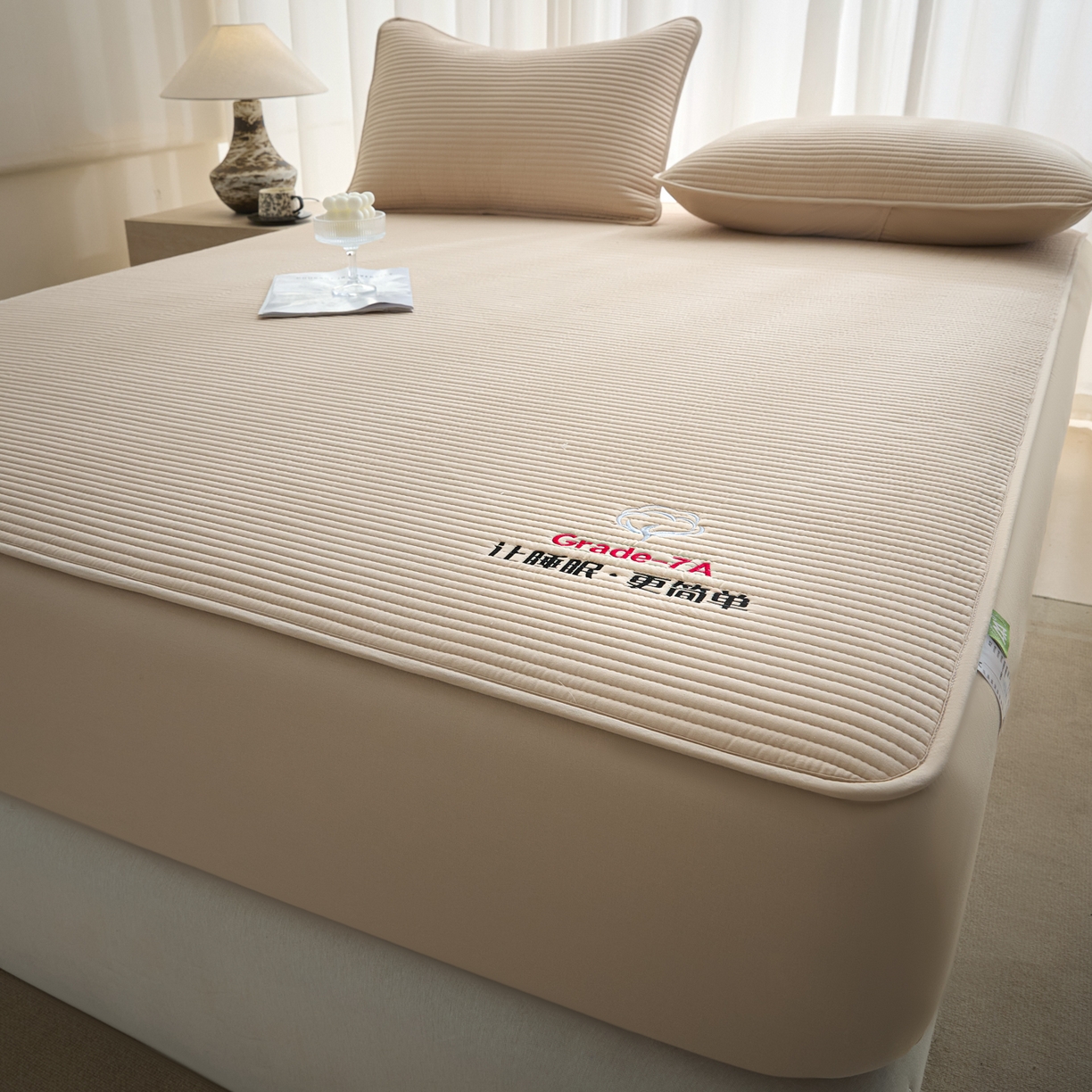 91家纺网 家纺一手货源 找家纺 芬晴家纺 2026新款知音全棉棉花床笠单品床笠床笠单件 知音-浅卡