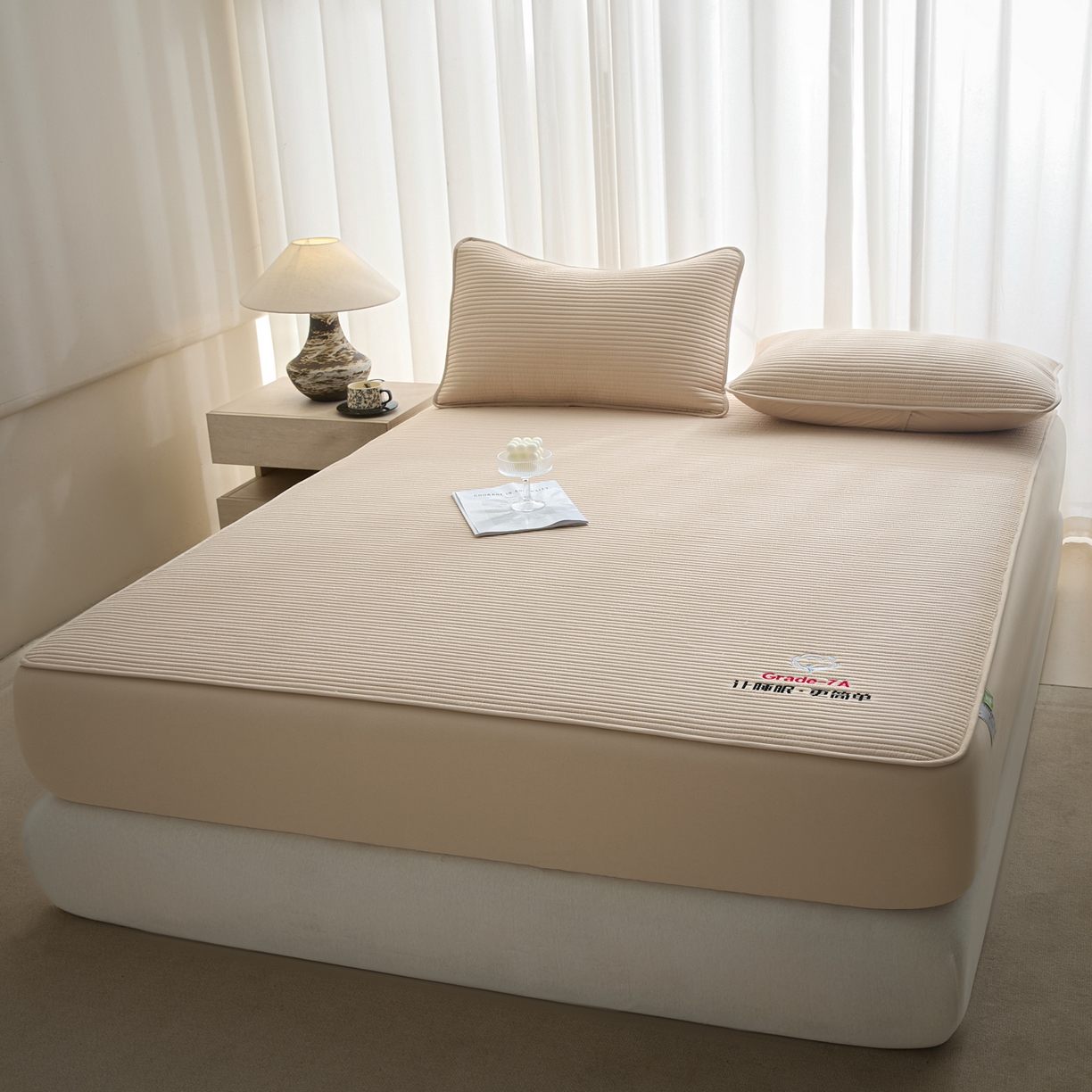 91家纺网 家纺一手货源 找家纺 芬晴家纺 2026新款知音全棉棉花床笠单品床笠床笠单件 知音-浅卡