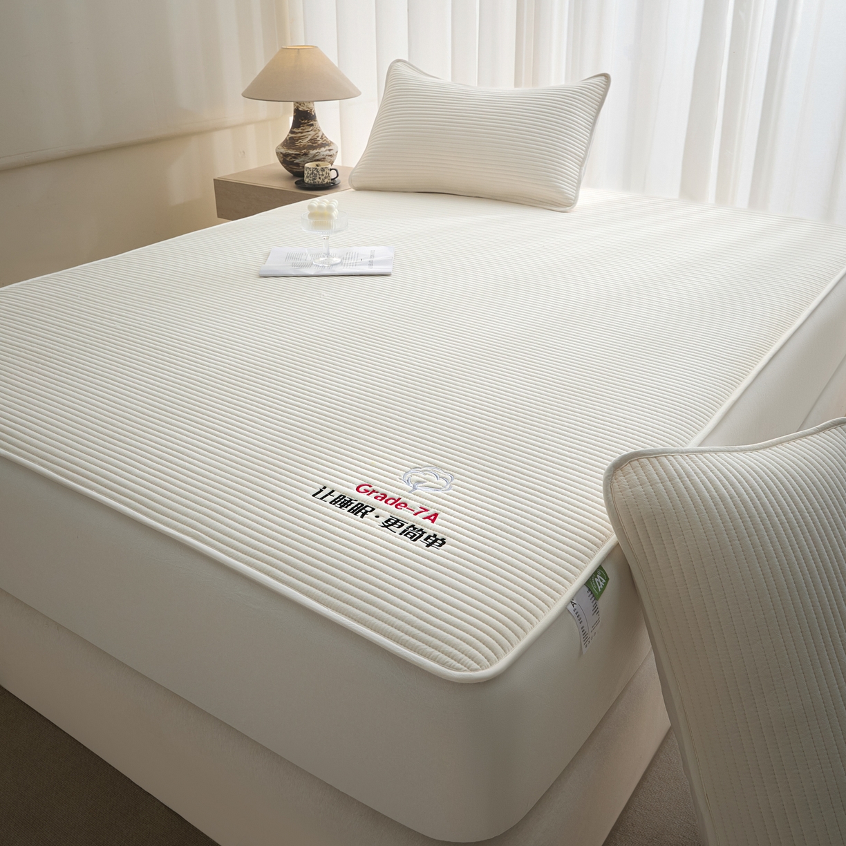 91家纺网 家纺一手货源 找家纺 芬晴家纺 2026新款知音全棉棉花床笠单品床笠床笠单件 知音-白