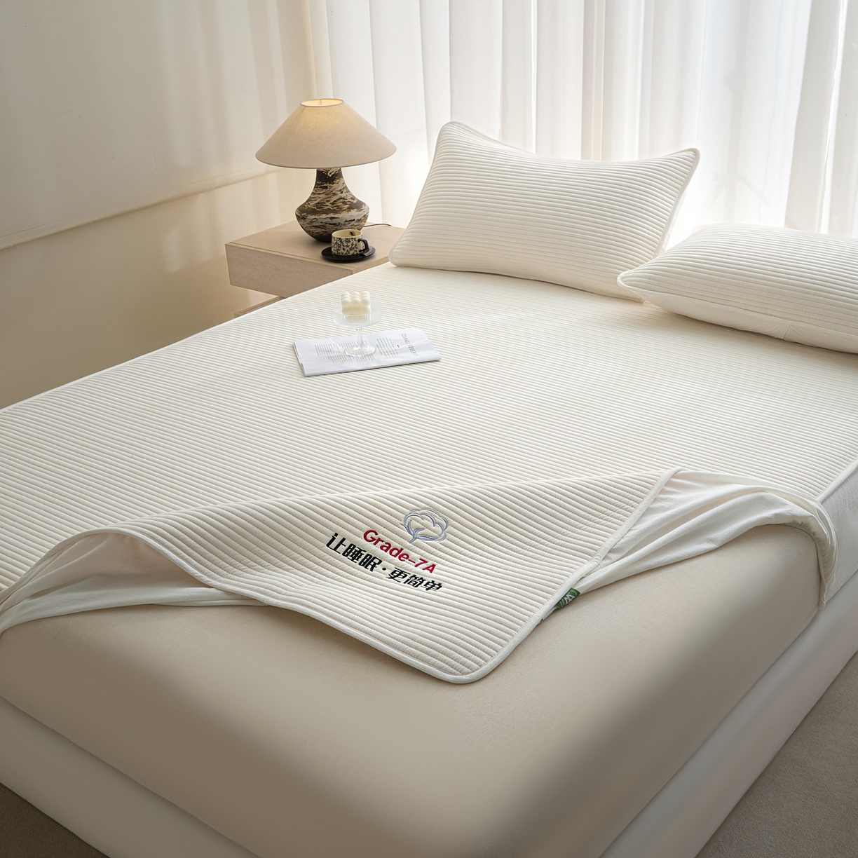 91家纺网 家纺一手货源 找家纺 芬晴家纺 2026新款知音全棉棉花床笠单品床笠床笠单件 知音-白