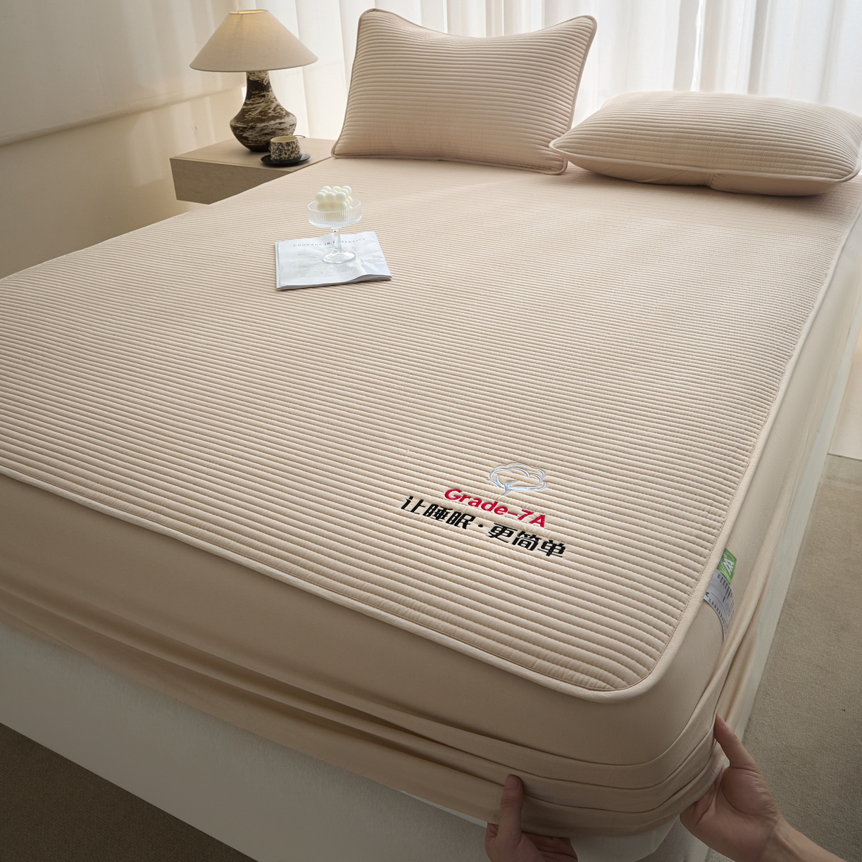 91家纺网 家纺一手货源 找家纺 芬晴家纺 2026新款知音全棉棉花床笠单品床笠床笠单件 知音-浅卡