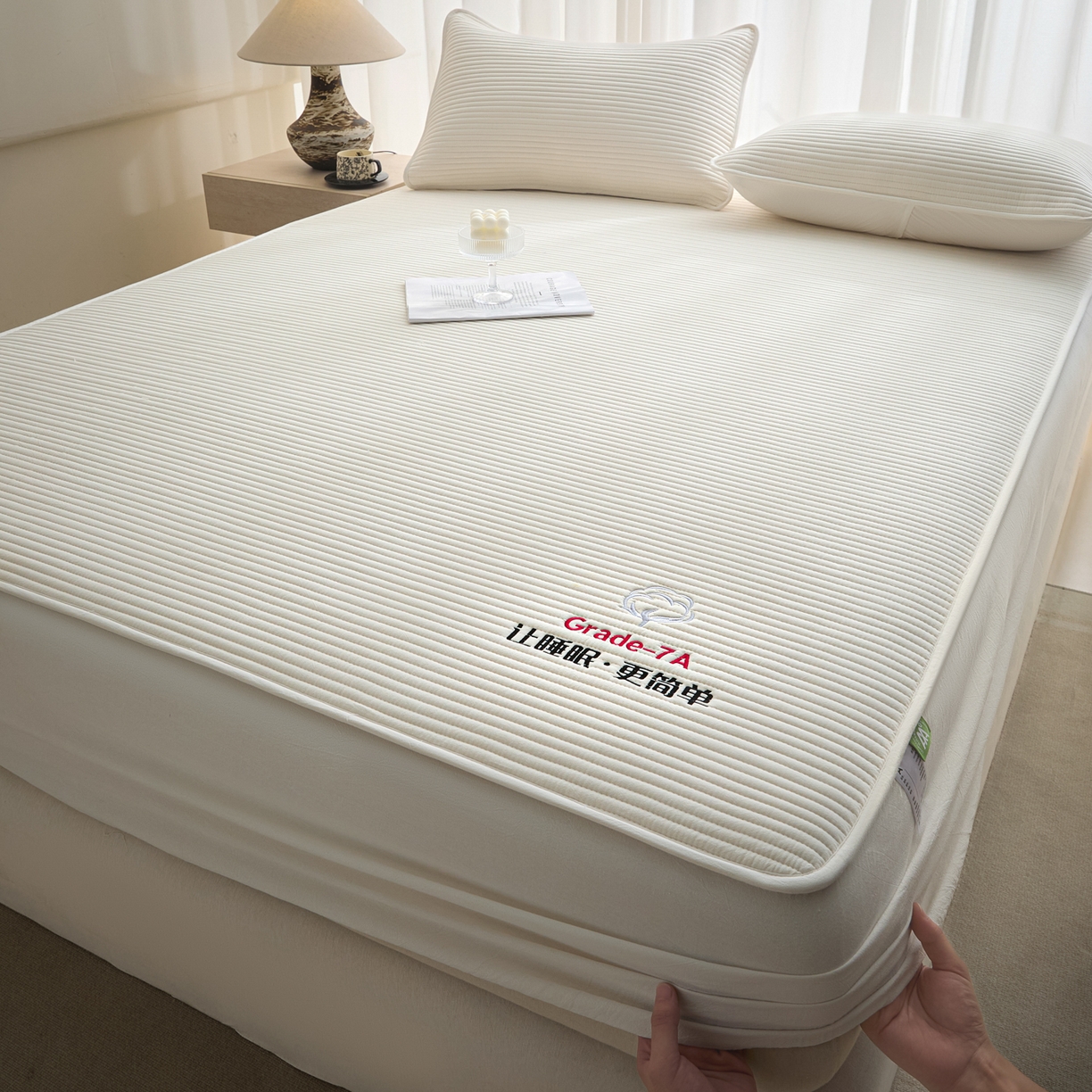 91家纺网 家纺一手货源 找家纺 芬晴家纺 2026新款知音全棉棉花床笠单品床笠床笠单件 知音-白