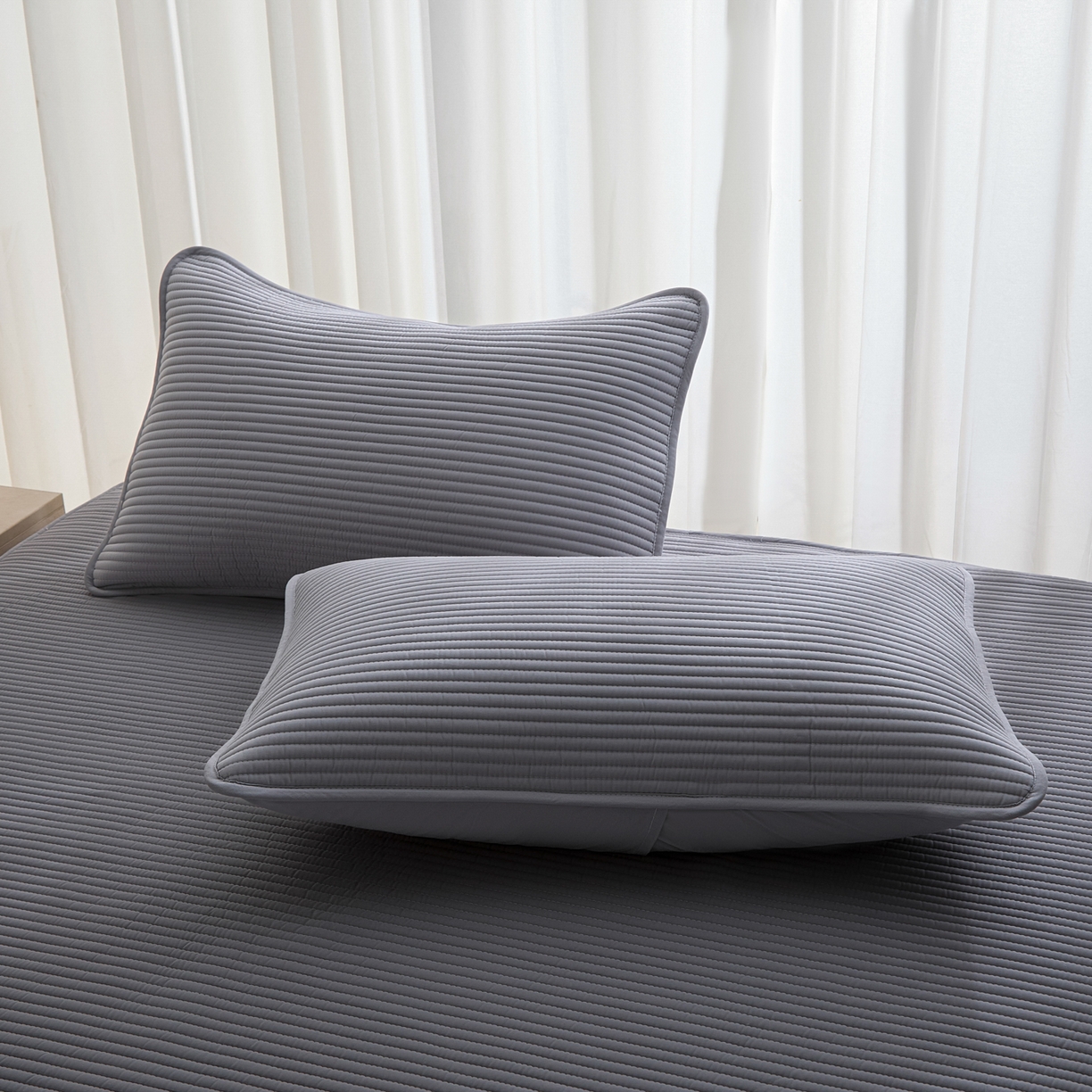 91家纺网 家纺一手货源 找家纺 芬晴家纺 2026新款知音全棉棉花床笠单品床笠床笠单件 知音-星灰