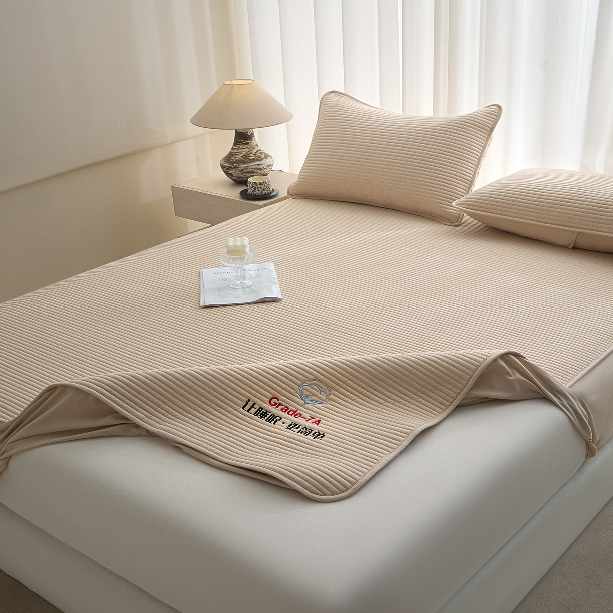 91家纺网 家纺一手货源 找家纺 芬晴家纺 2026新款知音全棉棉花床笠单品床笠床笠单件 知音-浅卡