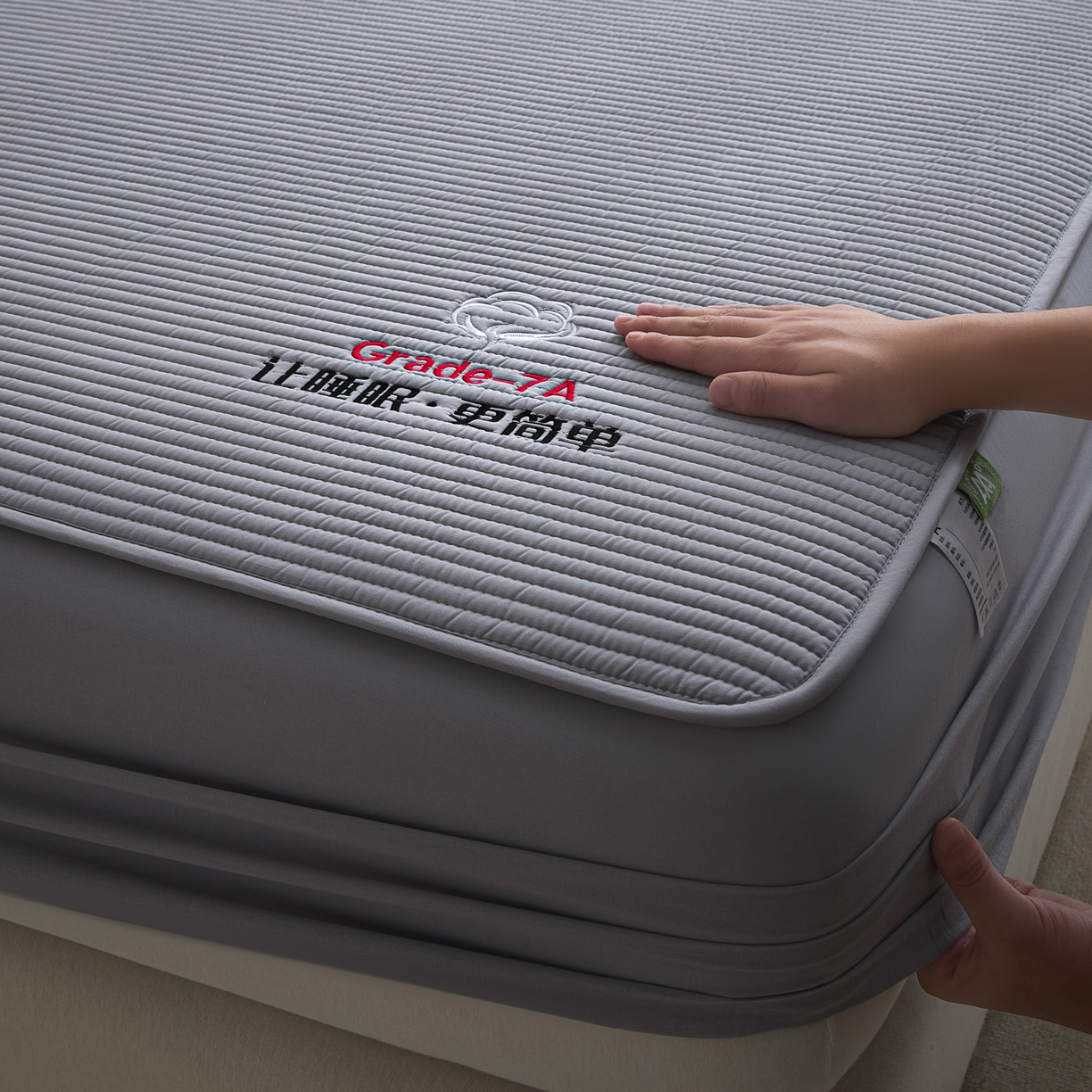 91家纺网 家纺一手货源 找家纺 芬晴家纺 2026新款知音全棉棉花床笠单品床笠床笠单件 知音-星灰