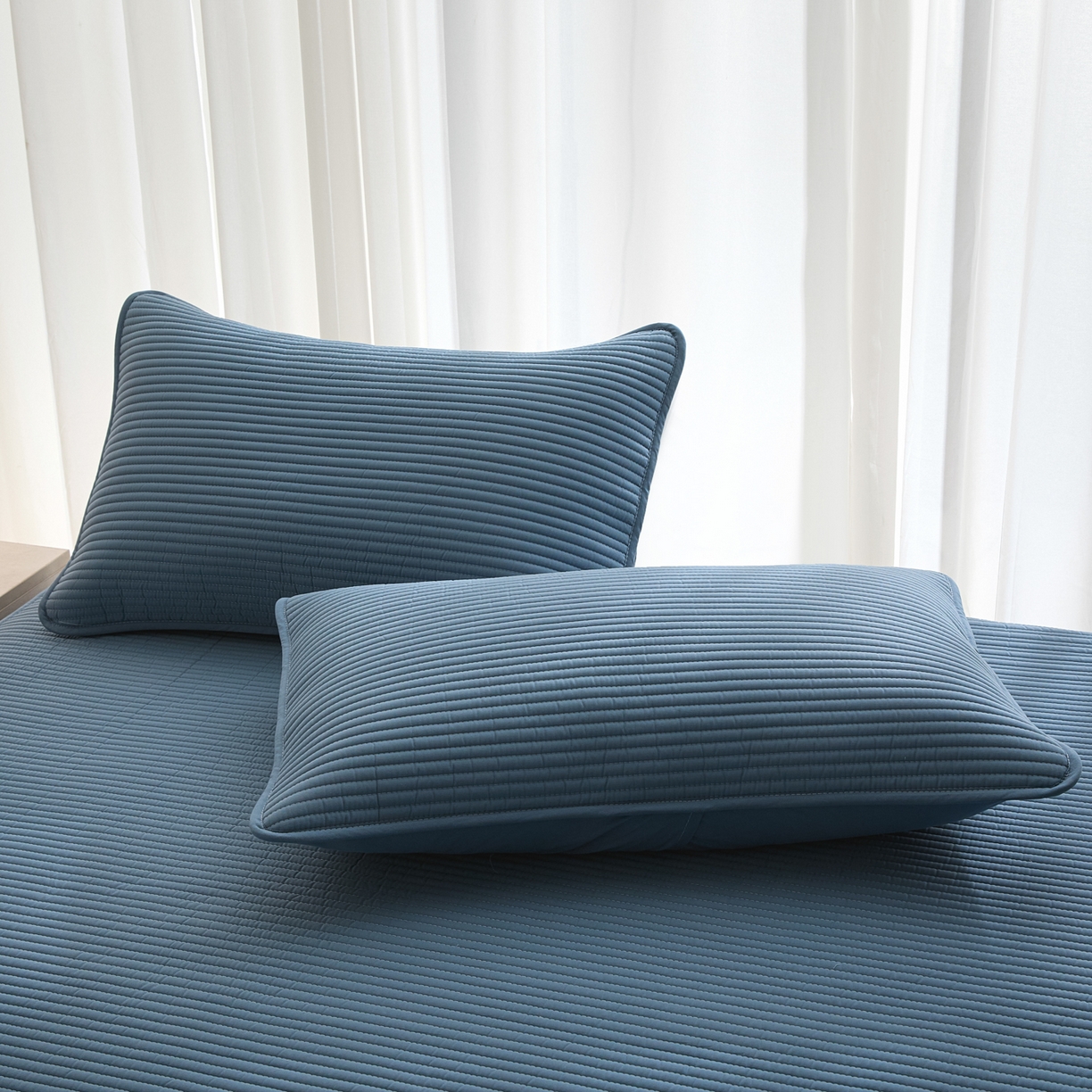 91家纺网 家纺一手货源 找家纺 芬晴家纺 2026新款知音全棉棉花床笠单品床笠床笠单件 知音-雾蓝