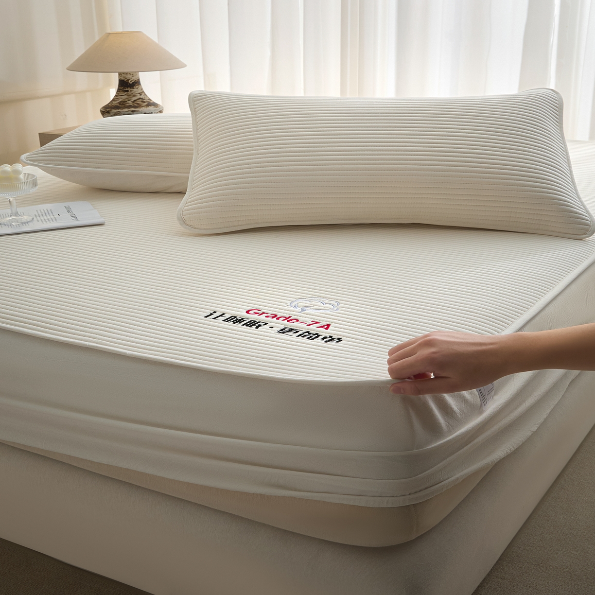 91家纺网 家纺一手货源 找家纺 芬晴家纺 2026新款知音全棉棉花床笠单品床笠床笠单件 知音-白