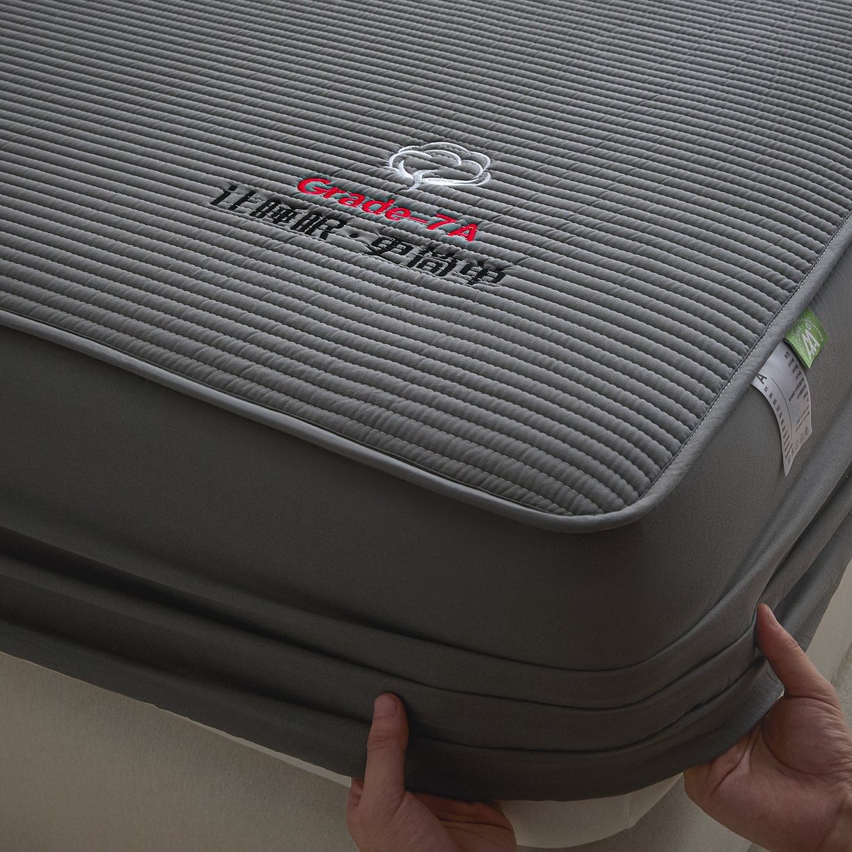 91家纺网 家纺一手货源 找家纺 芬晴家纺 2026新款知音全棉棉花床笠单品床笠床笠单件 知音-岩灰