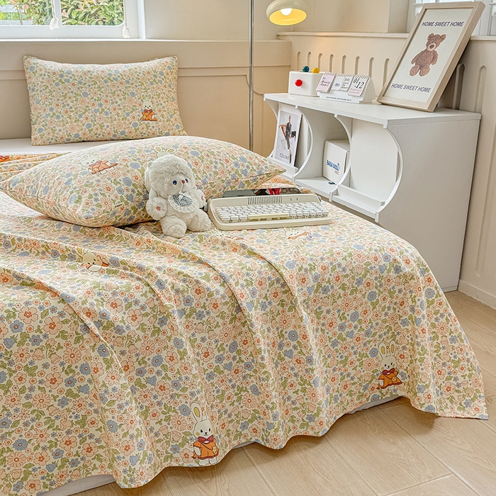 91家纺网 家纺一手货源 找家纺 （总）爱彼家纺 2026新升级细沙工艺款亲肤柔软老粗布床单凉席席子春夏热门款-直播热卖