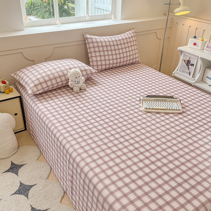 91家纺网 家纺一手货源 找家纺 爱彼家纺 2026新升级细沙工艺款亲肤柔软老粗布床单凉席席子春夏热门款-直播热卖 艾格