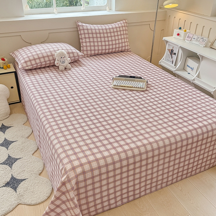 91家纺网 家纺一手货源 找家纺 爱彼家纺 2026新升级细沙工艺款亲肤柔软老粗布床单凉席席子春夏热门款-直播热卖 艾格