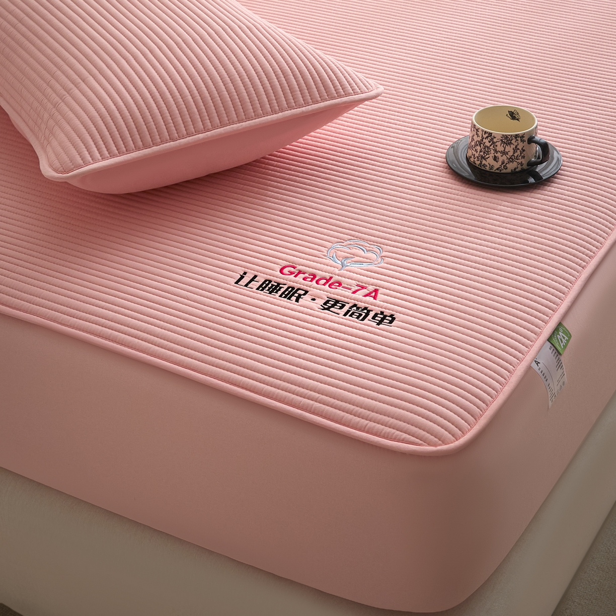 91家纺网 家纺一手货源 找家纺 芬晴家纺 2026新款知音全棉棉花床笠单品床笠床笠单件 知音-嫩粉