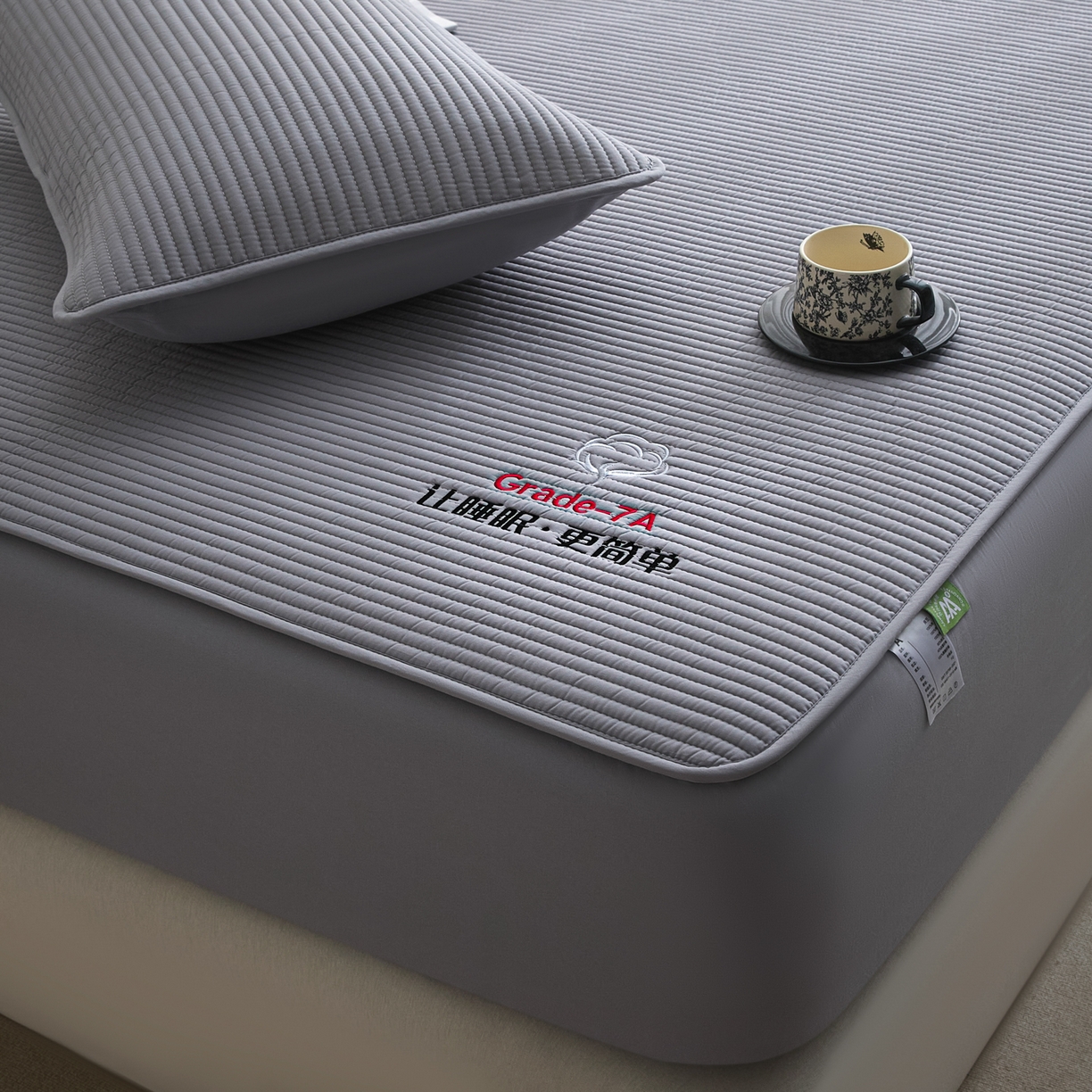 91家纺网 家纺一手货源 找家纺 芬晴家纺 2026新款知音全棉棉花床笠单品床笠床笠单件 知音-星灰