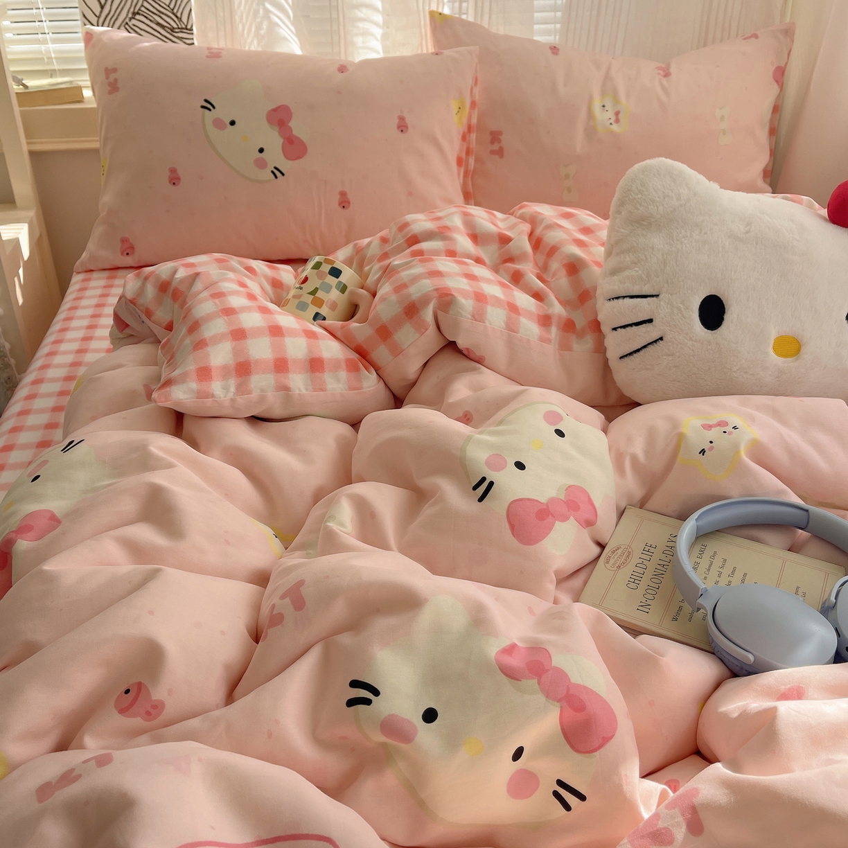 91家纺网 家纺一手货源 找家纺 （总）雅居纺家纺 2026新款全棉色织水洗棉毛巾绣猫咪四件套