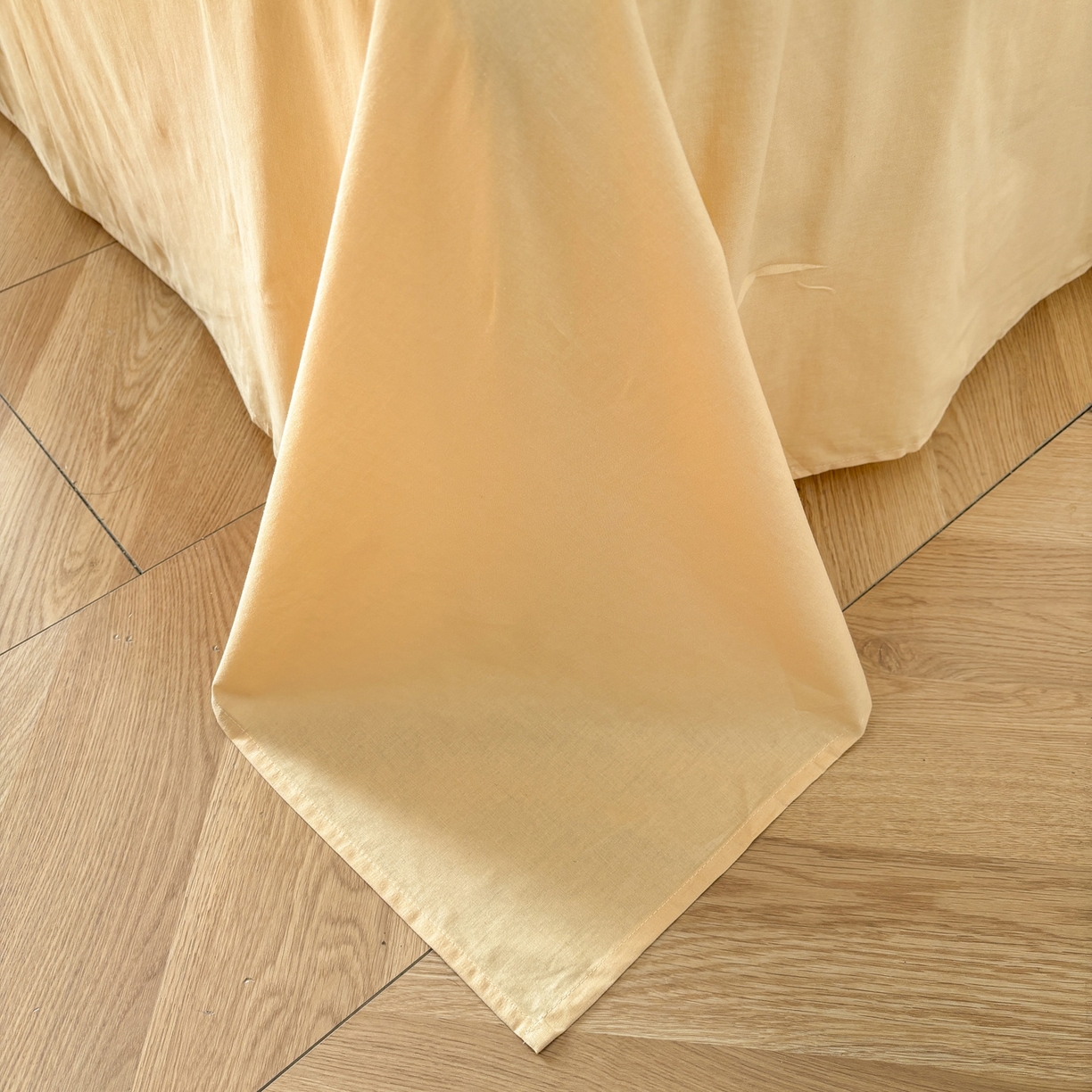 91家纺网 家纺一手货源 找家纺 雅居纺家纺 2026新款全棉色织水洗棉贝壳边四件套 贝壳边-豆沙密条