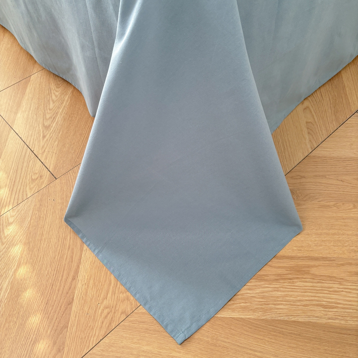 91家纺网 家纺一手货源 找家纺 雅居纺家纺 2026新款全棉色织水洗棉贝壳边四件套 贝壳边-雾蓝格