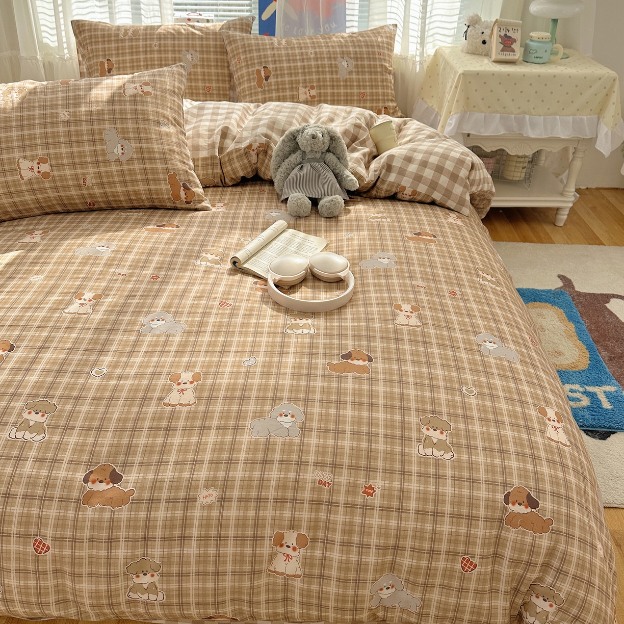 91家纺网 家纺一手货源 找家纺 （总）雅居纺家纺 2026新款全棉小清新印花四件套