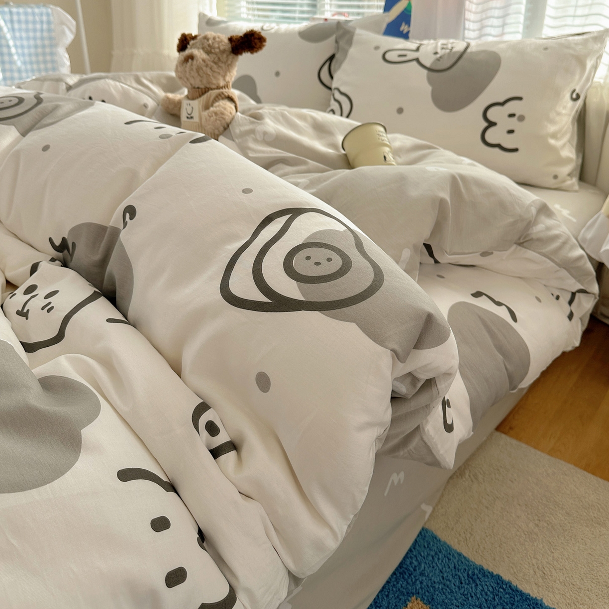 91家纺网 家纺一手货源 找家纺 （总）雅居纺家纺 2026新款全棉小清新印花四件套