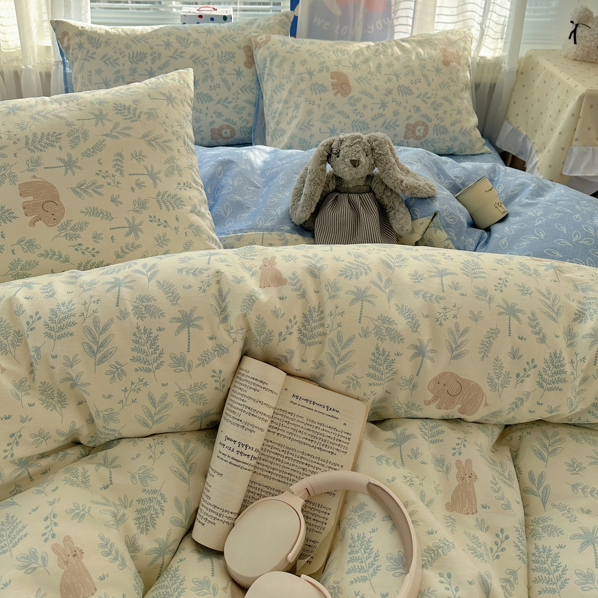 91家纺网 家纺一手货源 找家纺 雅居纺家纺 2026新款全棉小清新印花四件套 森林乐园