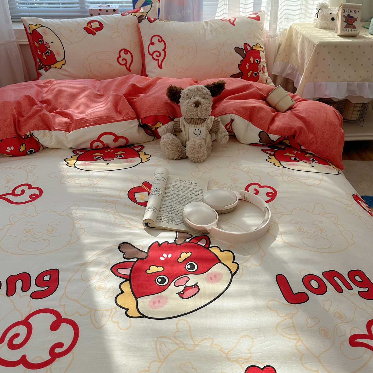 91家纺网 家纺一手货源 找家纺 雅居纺家纺 2026新款全棉小清新印花四件套 祥瑞