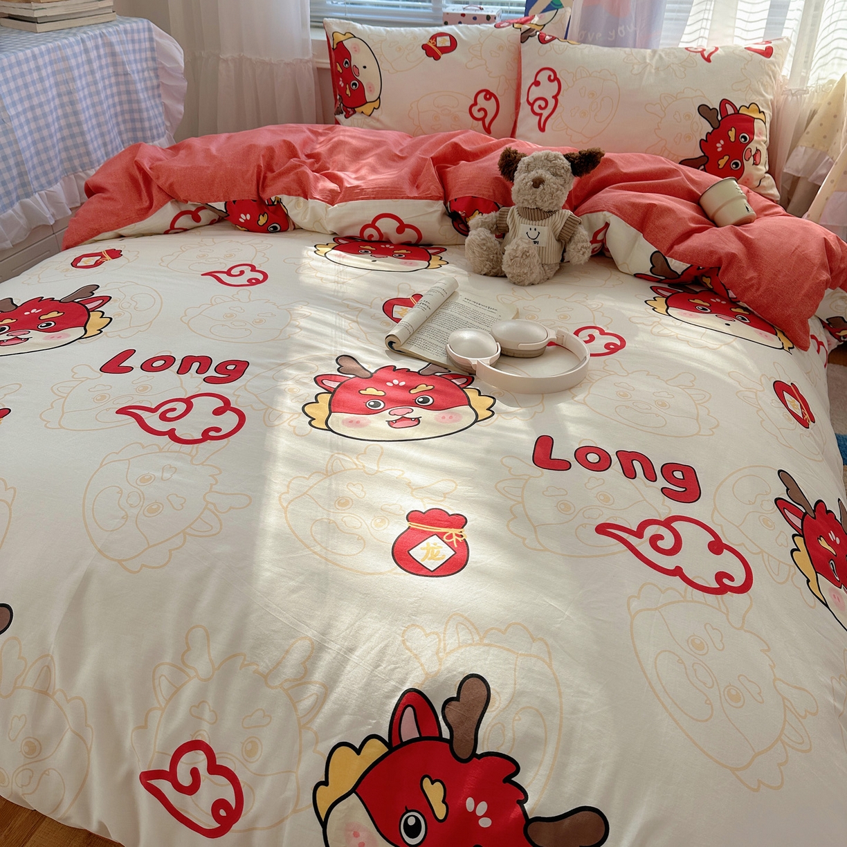 91家纺网 家纺一手货源 找家纺 雅居纺家纺 2026新款全棉小清新印花四件套 祥瑞