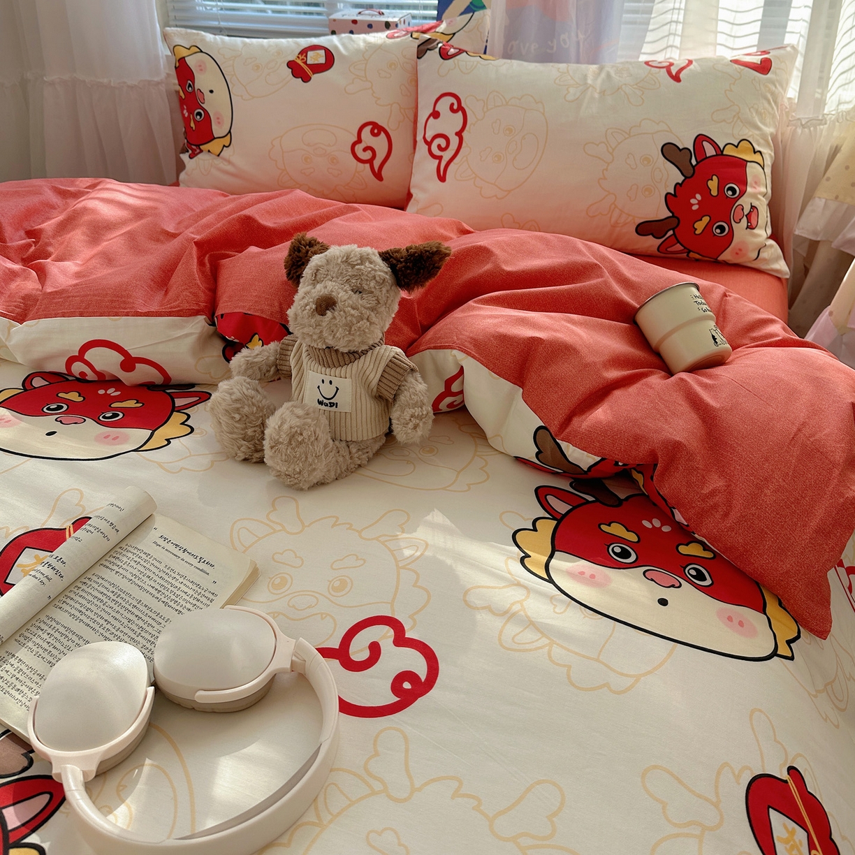 91家纺网 家纺一手货源 找家纺 雅居纺家纺 2026新款全棉小清新印花四件套 祥瑞