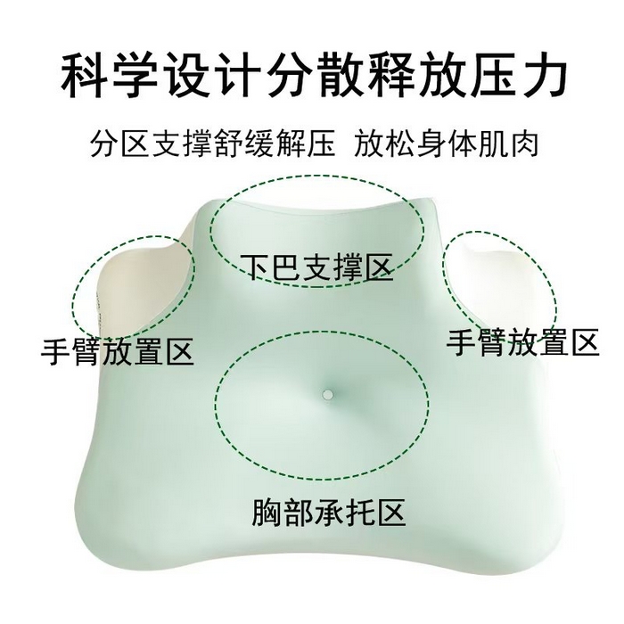 91家纺网 家纺一手货源 找家纺 云熙枕业 2026新款多功能记忆趴睡靠枕车载办公多用枕芯 水清绿