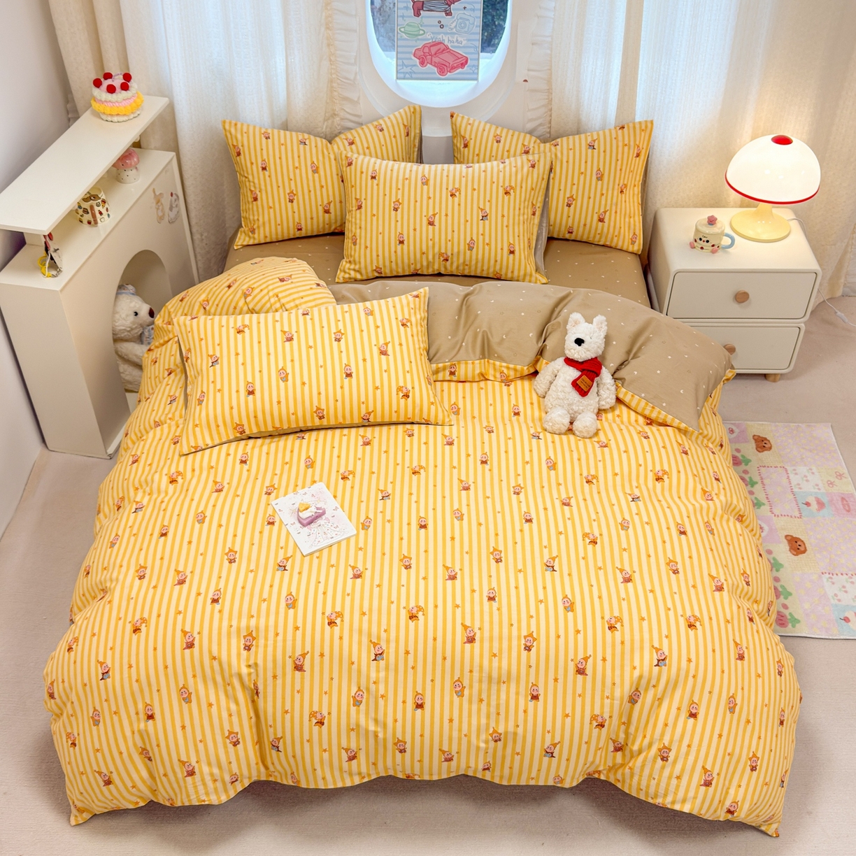 91家纺网 家纺一手货源 找家纺 （总）呗旺鹿 2026新款全棉纯棉40支13070卡通印花四件套