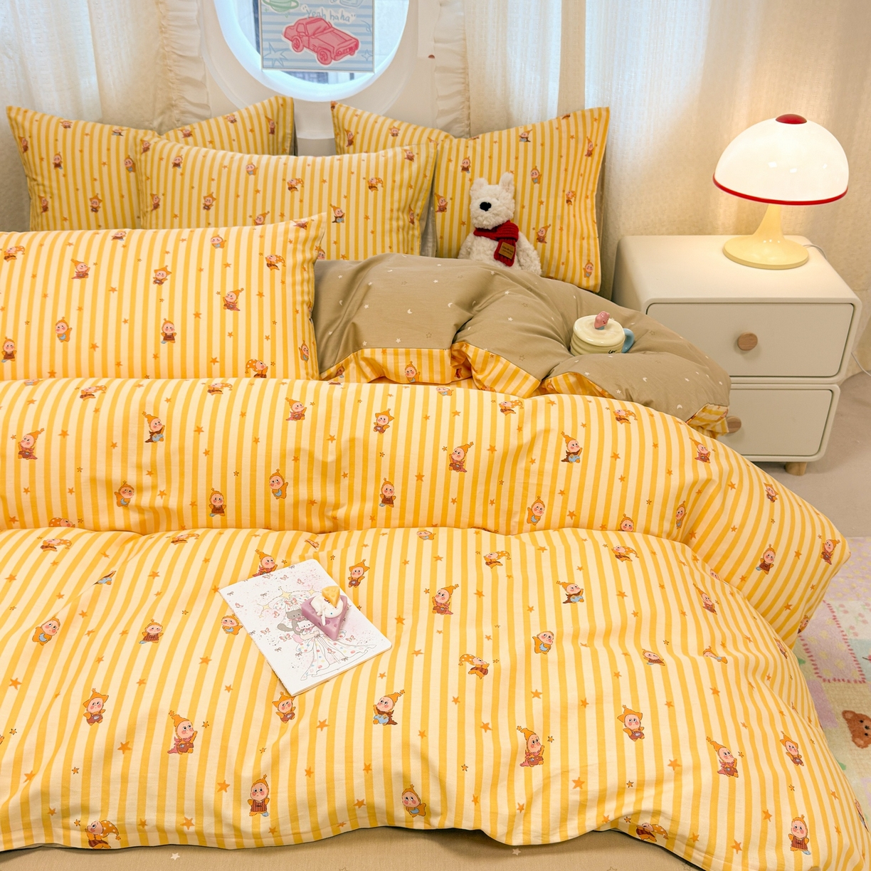 91家纺网 家纺一手货源 找家纺 （总）呗旺鹿 2026新款全棉纯棉40支13070卡通印花四件套